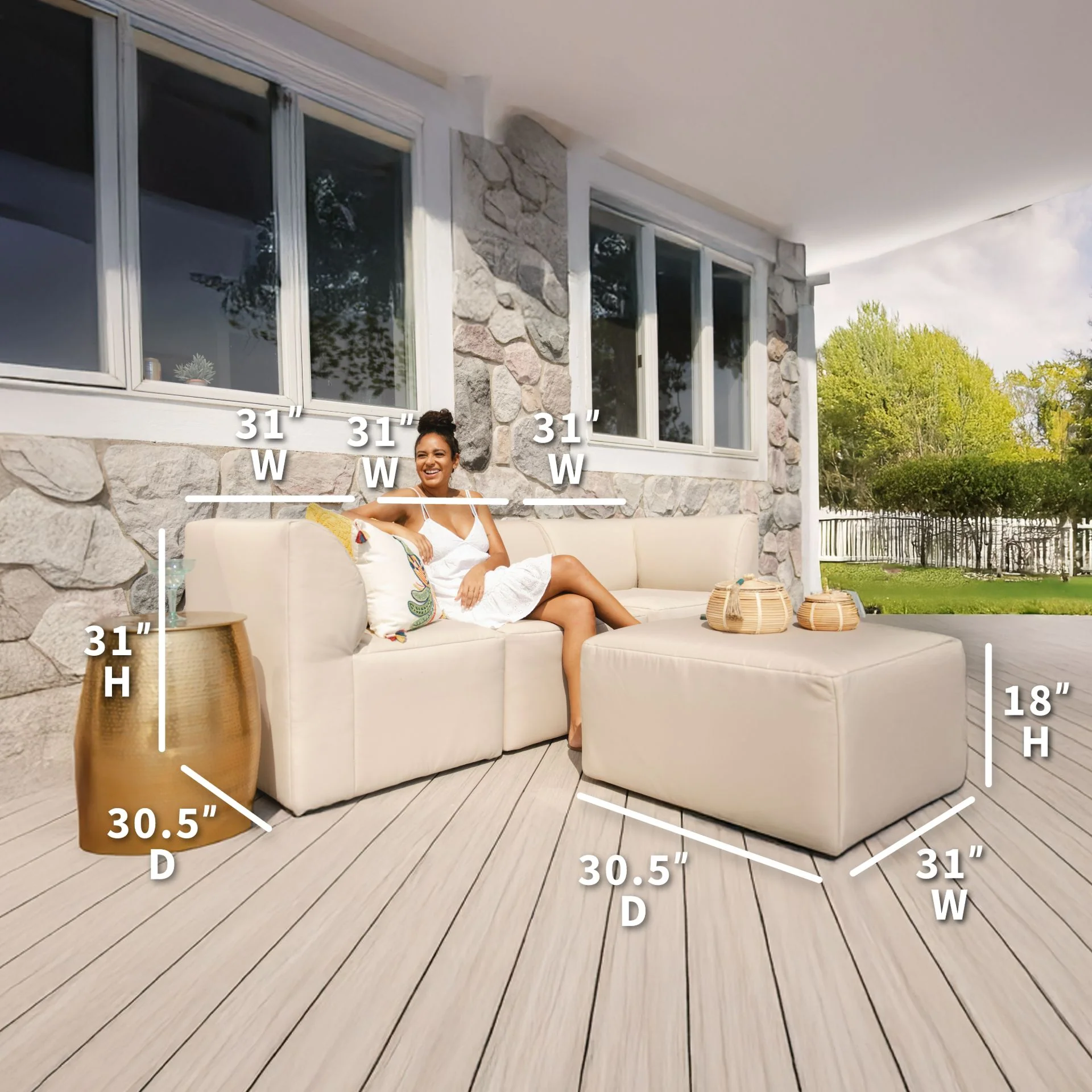 Patio 4pc Sectional - Image 35