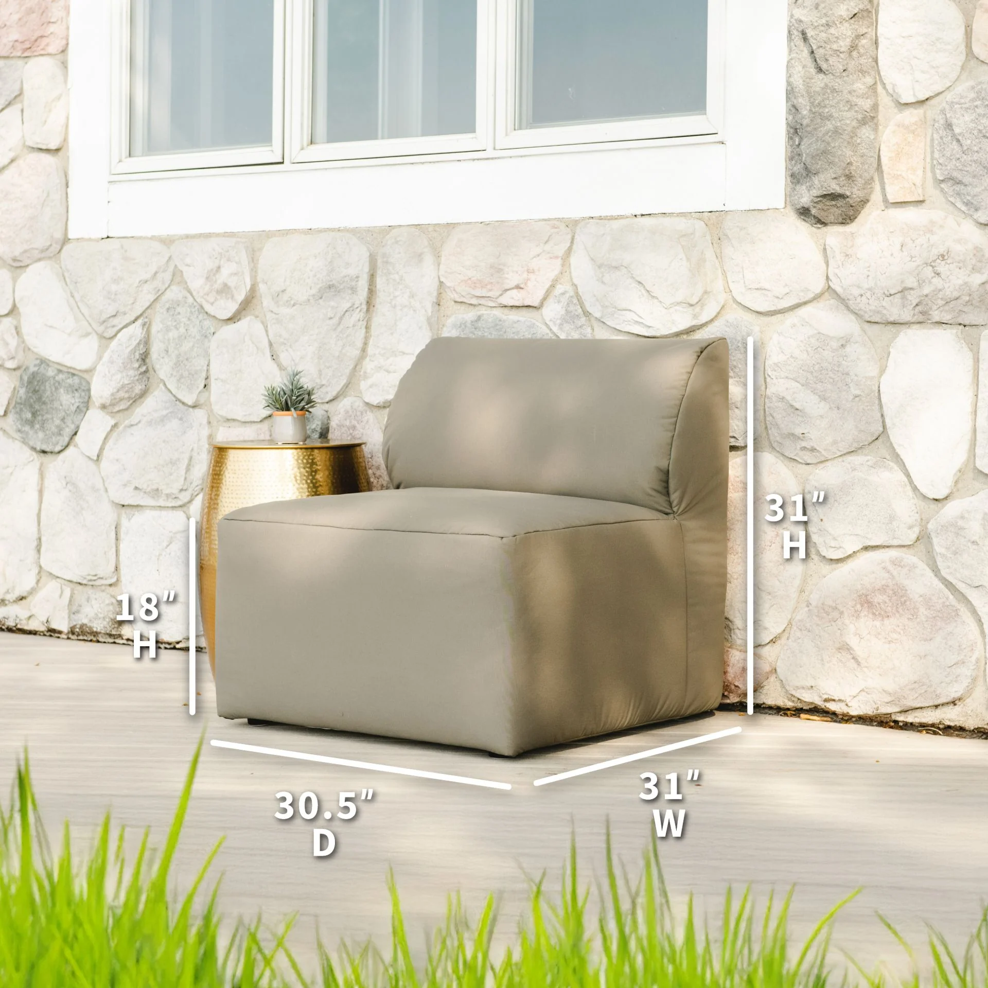 Patio Armless Chair - Image 12
