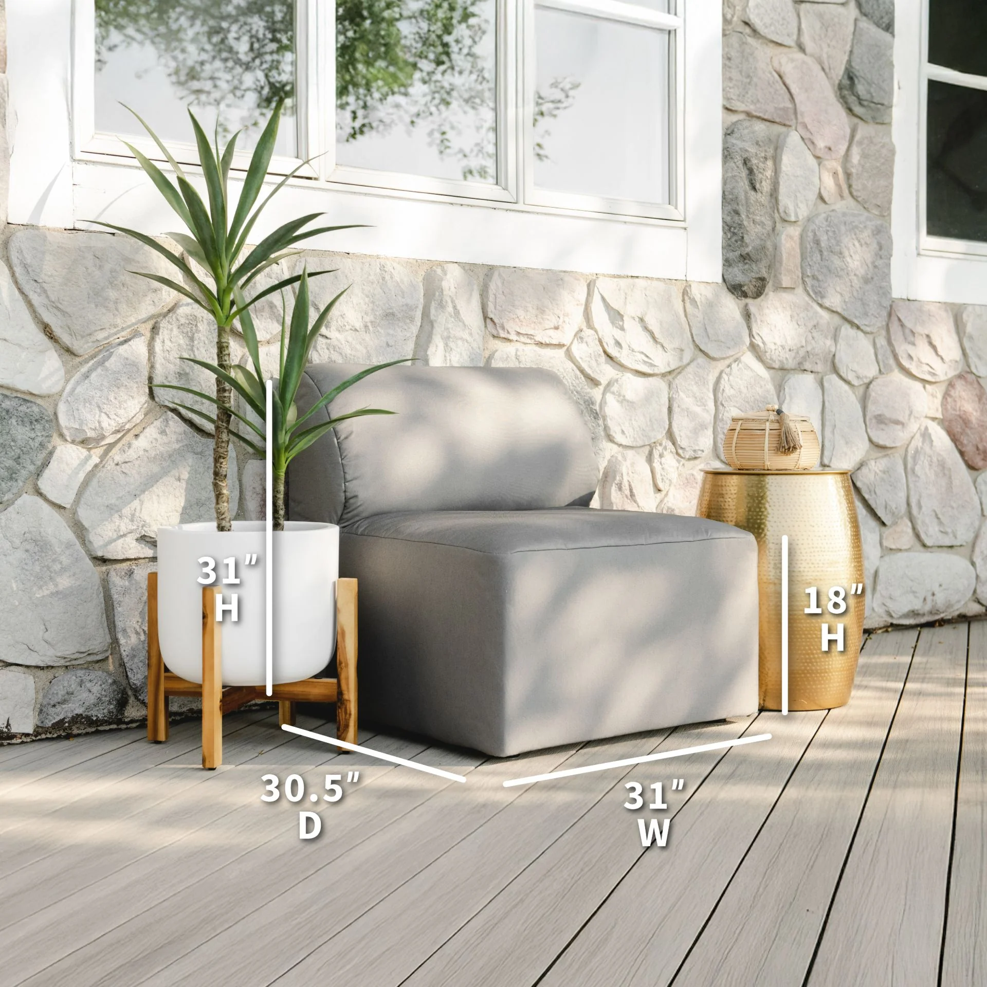 Patio Armless Chair - Image 17