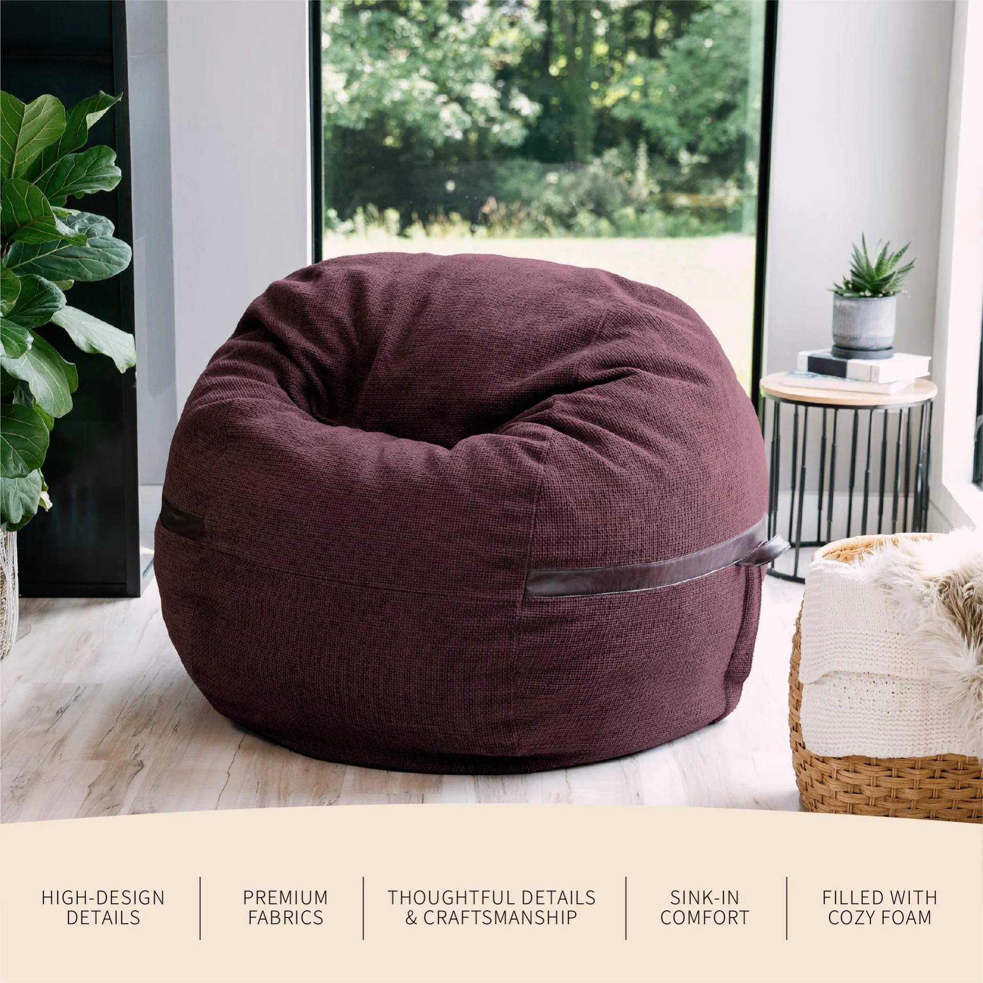 Fuf® 5Ft Foam Bean Bag - Image 11