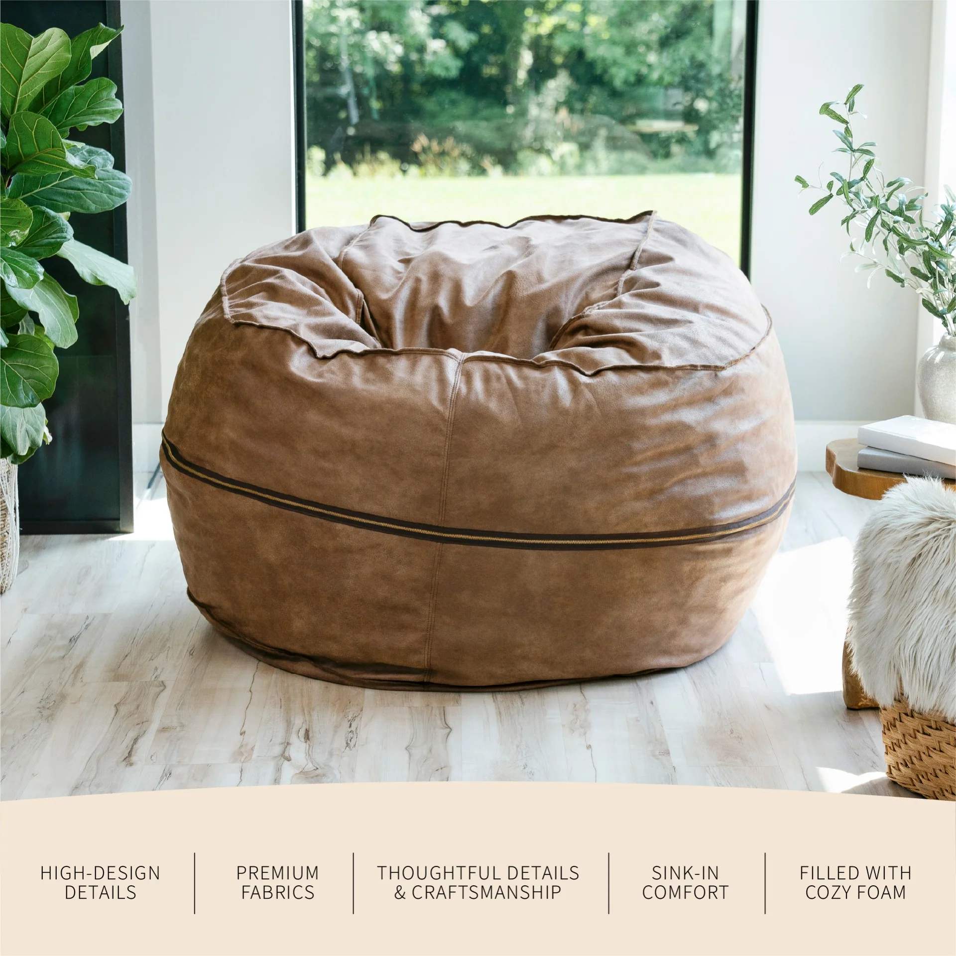 Fuf® 5Ft Foam Bean Bag - Image 115