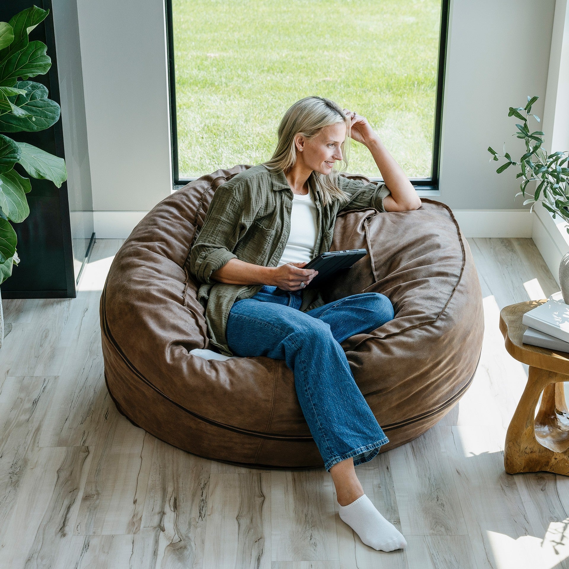 Fuf® 5Ft Foam Bean Bag - Image 117