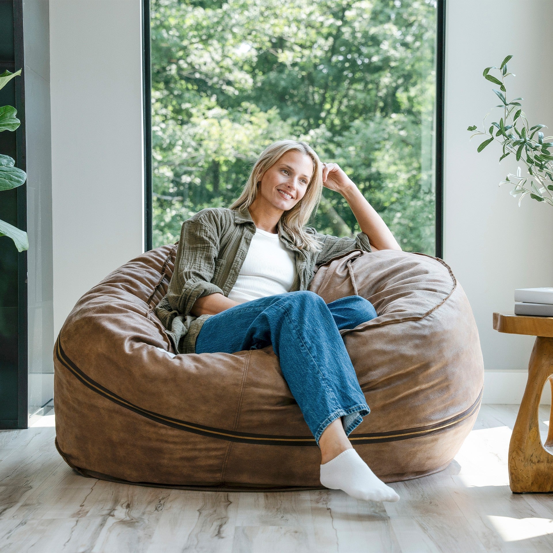 Fuf® 5Ft Foam Bean Bag - Image 119