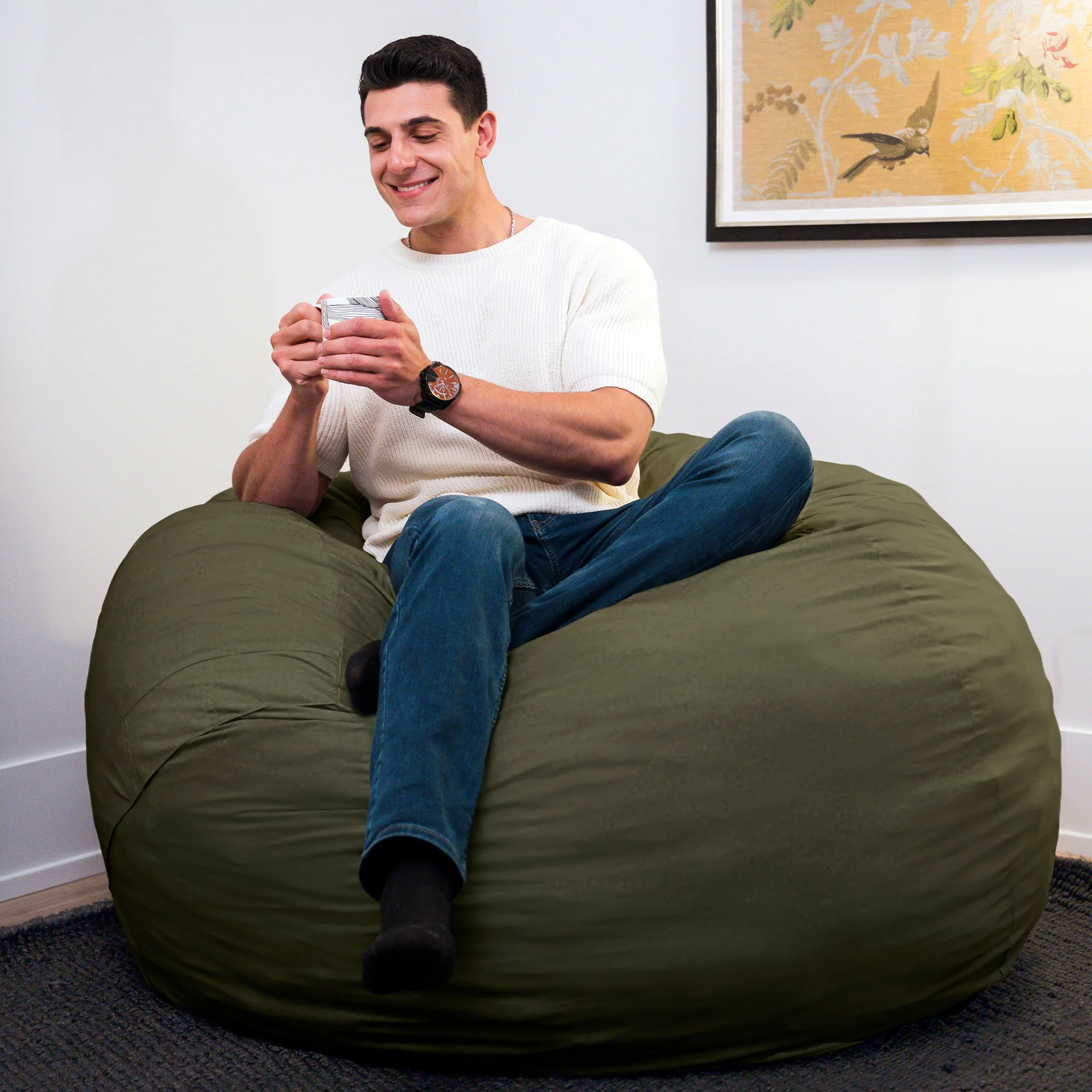 Fuf® 5Ft Foam Bean Bag - Image 166