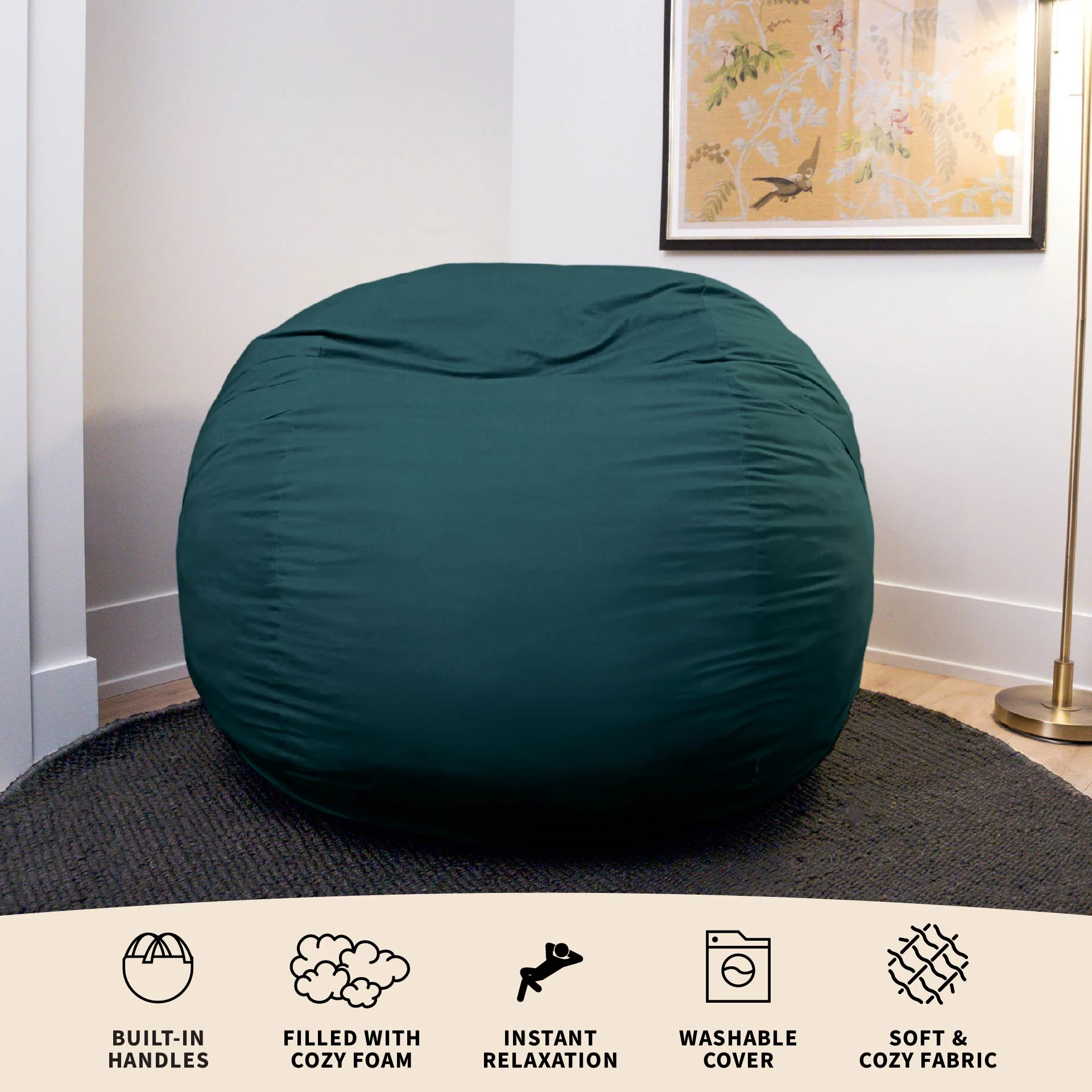 Fuf® 5Ft Foam Bean Bag - Image 179