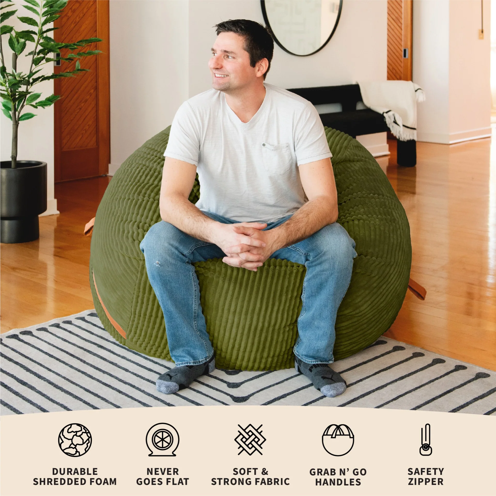 Fuf® 5Ft Foam Bean Bag - Image 72