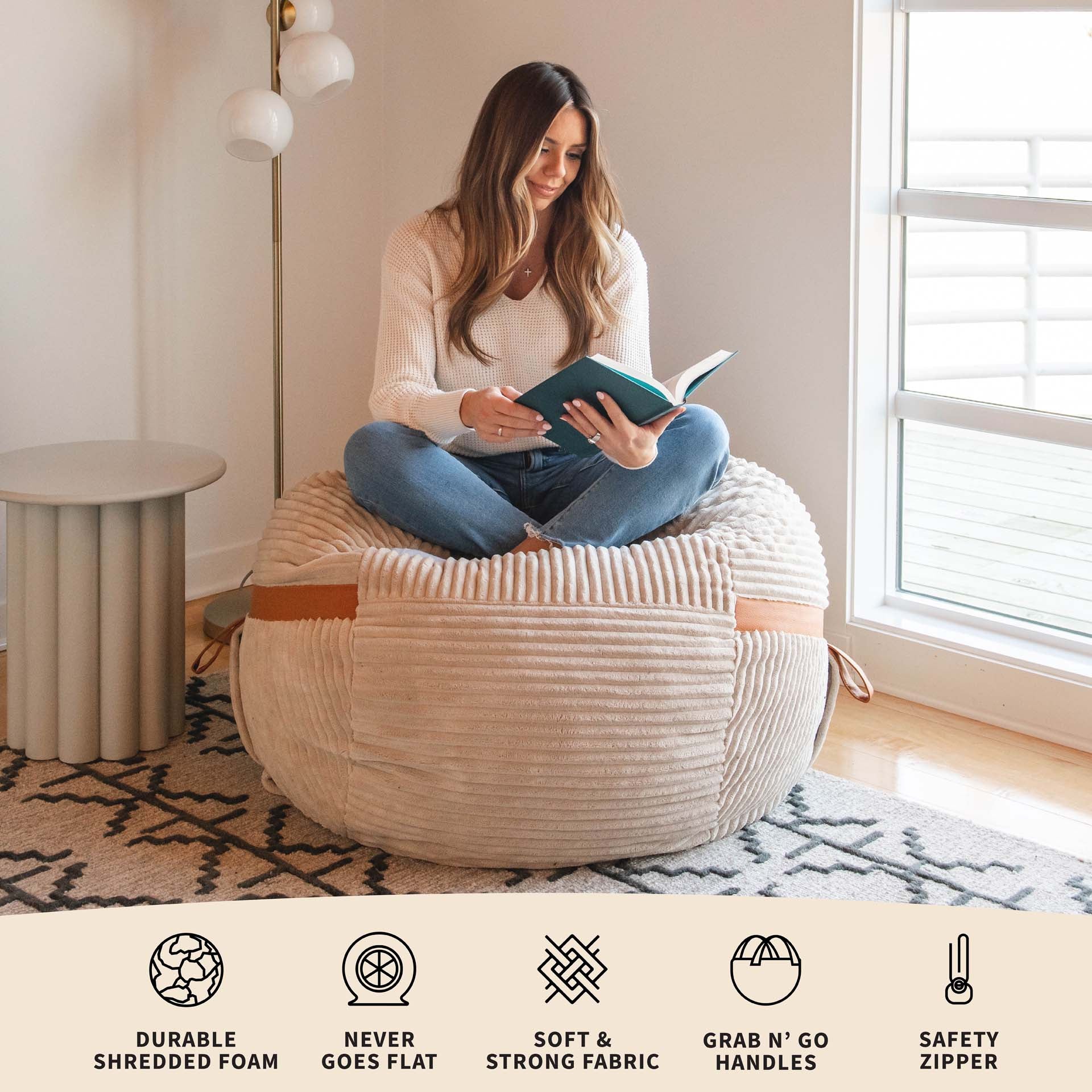 Fuf® 4Ft Foam Bean Bag - Image 12