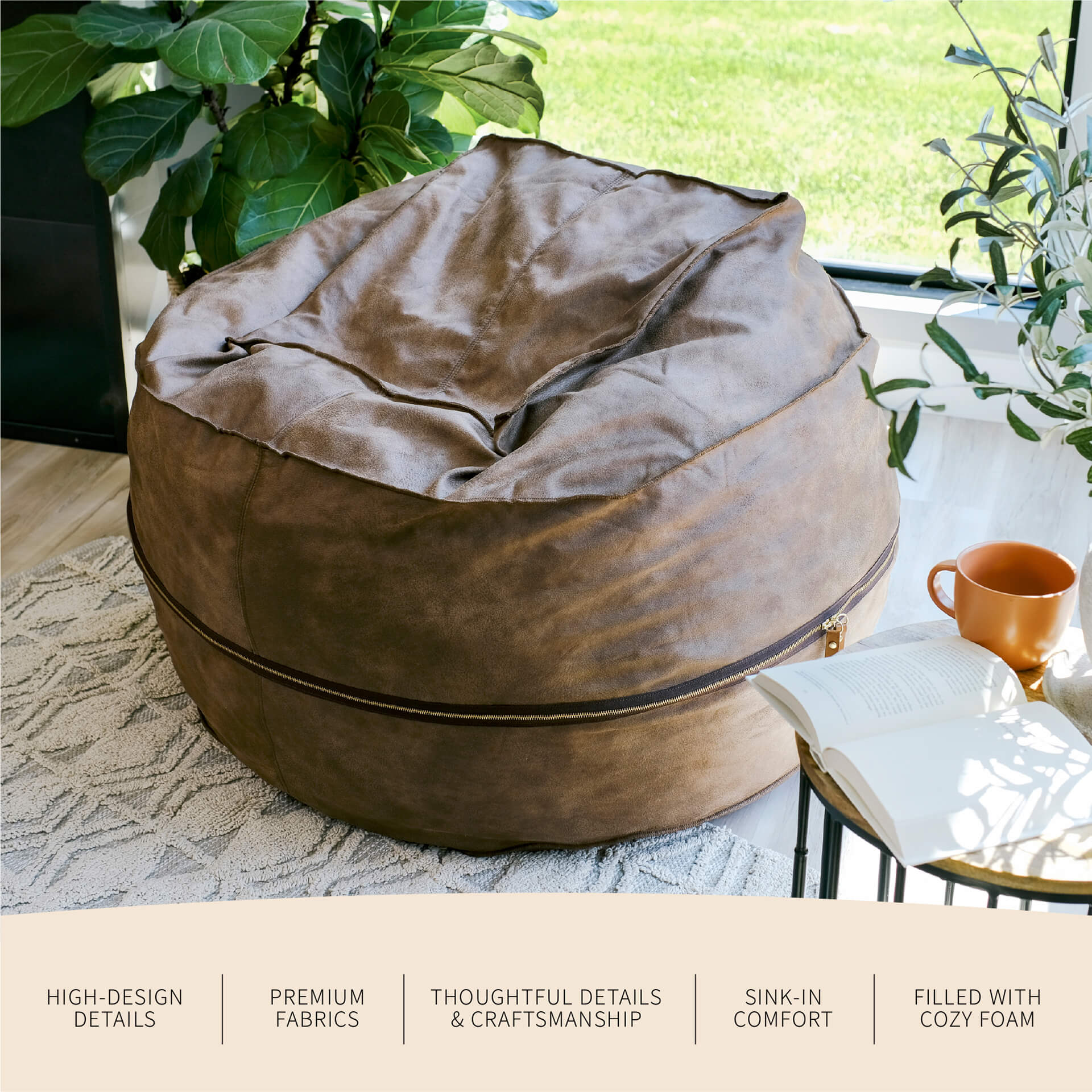 Fuf® 4Ft Foam Bean Bag - Image 127