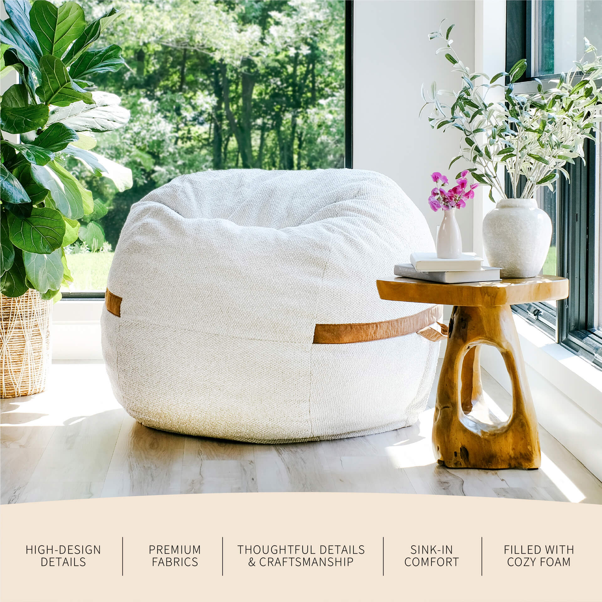 Fuf® 4Ft Foam Bean Bag - Image 139