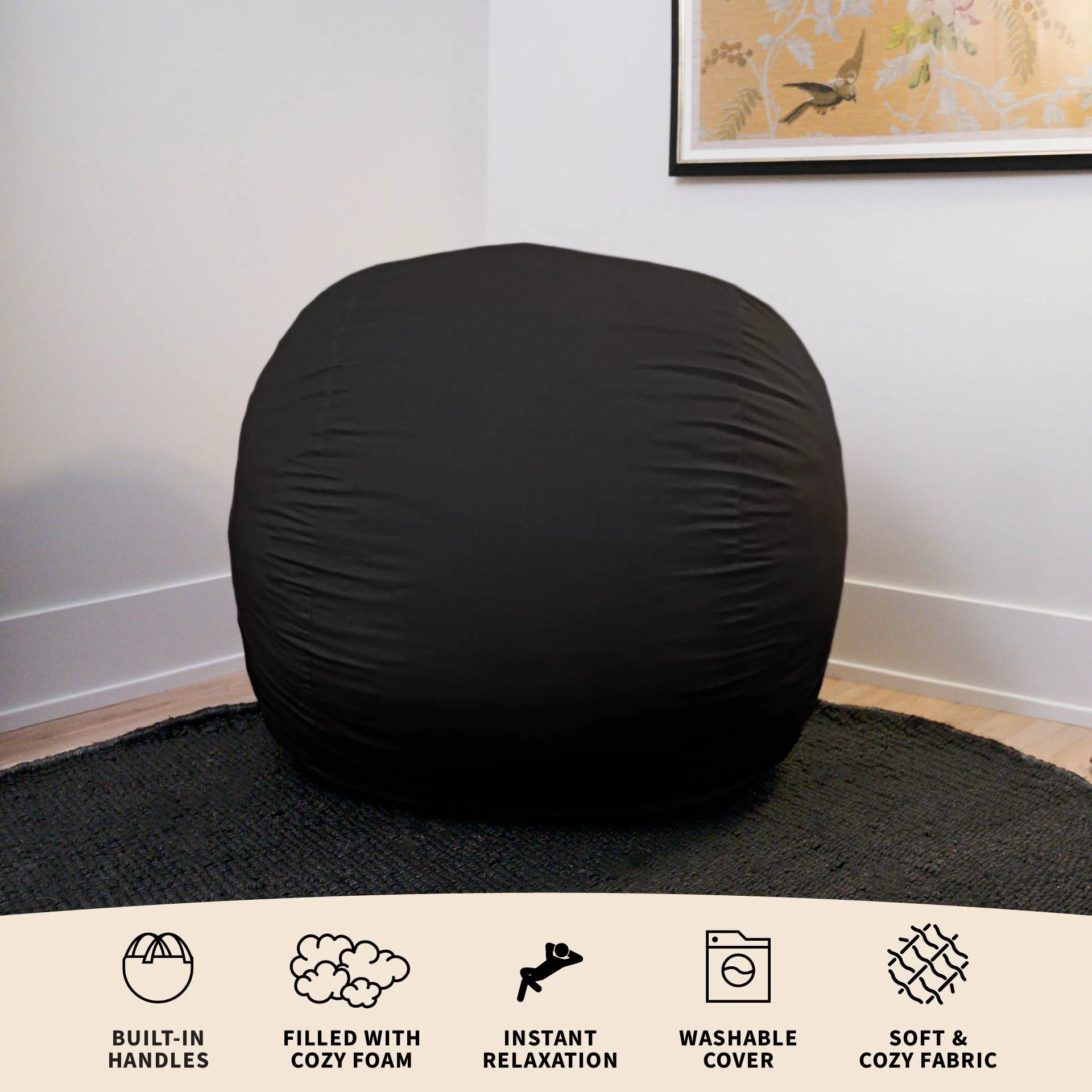 Fuf® 4Ft Foam Bean Bag - Image 163