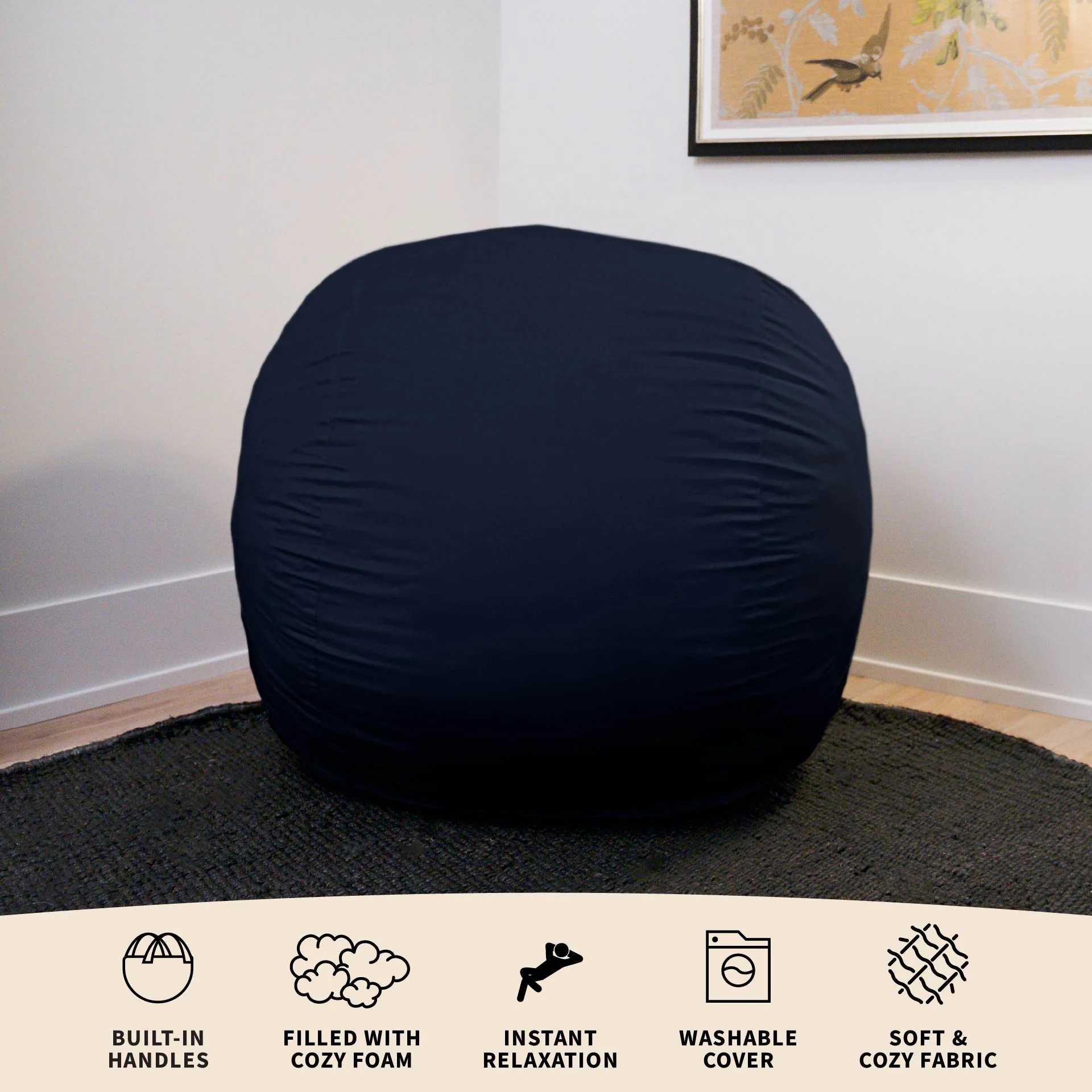 Fuf® 4Ft Foam Bean Bag - Image 175