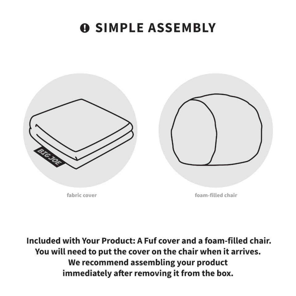 Fuf® 4Ft Foam Bean Bag - Image 24