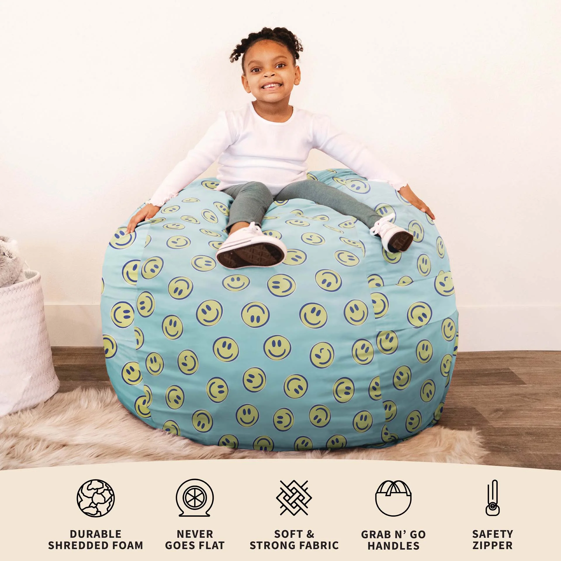 Fuf® 4Ft Foam Bean Bag - Image 27