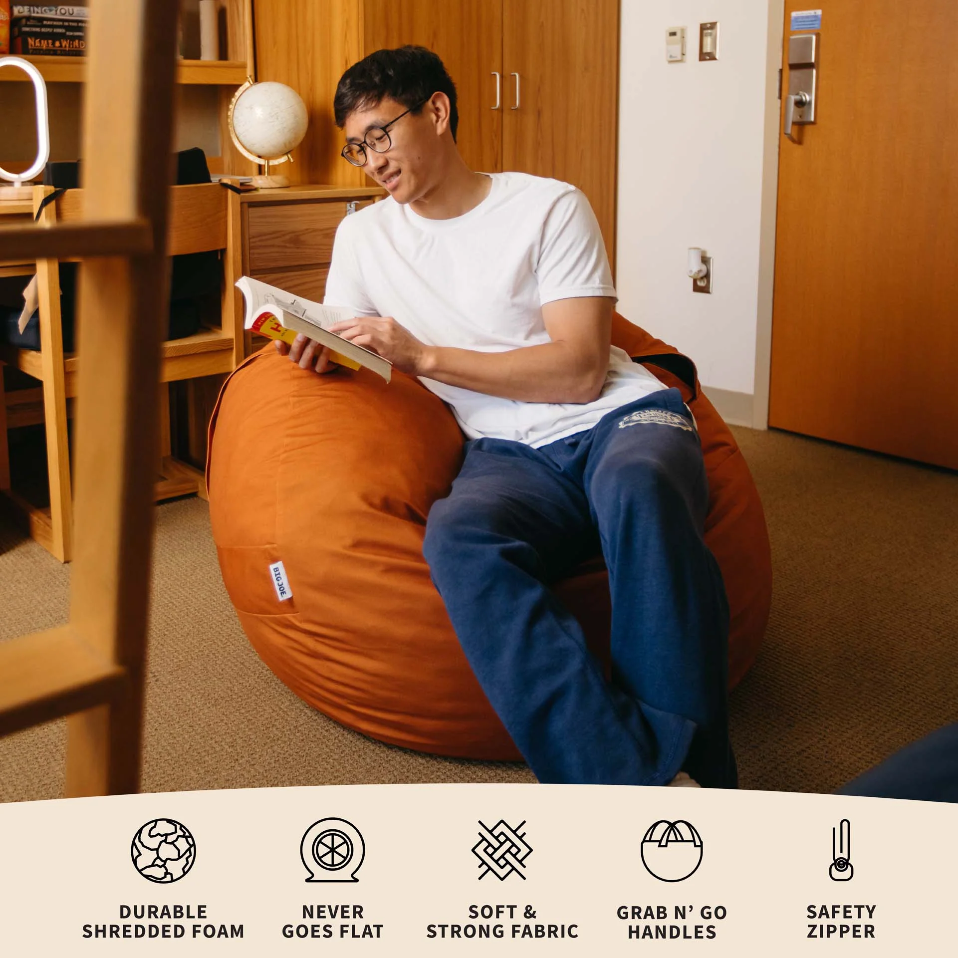 Fuf® 4Ft Foam Bean Bag - Image 41