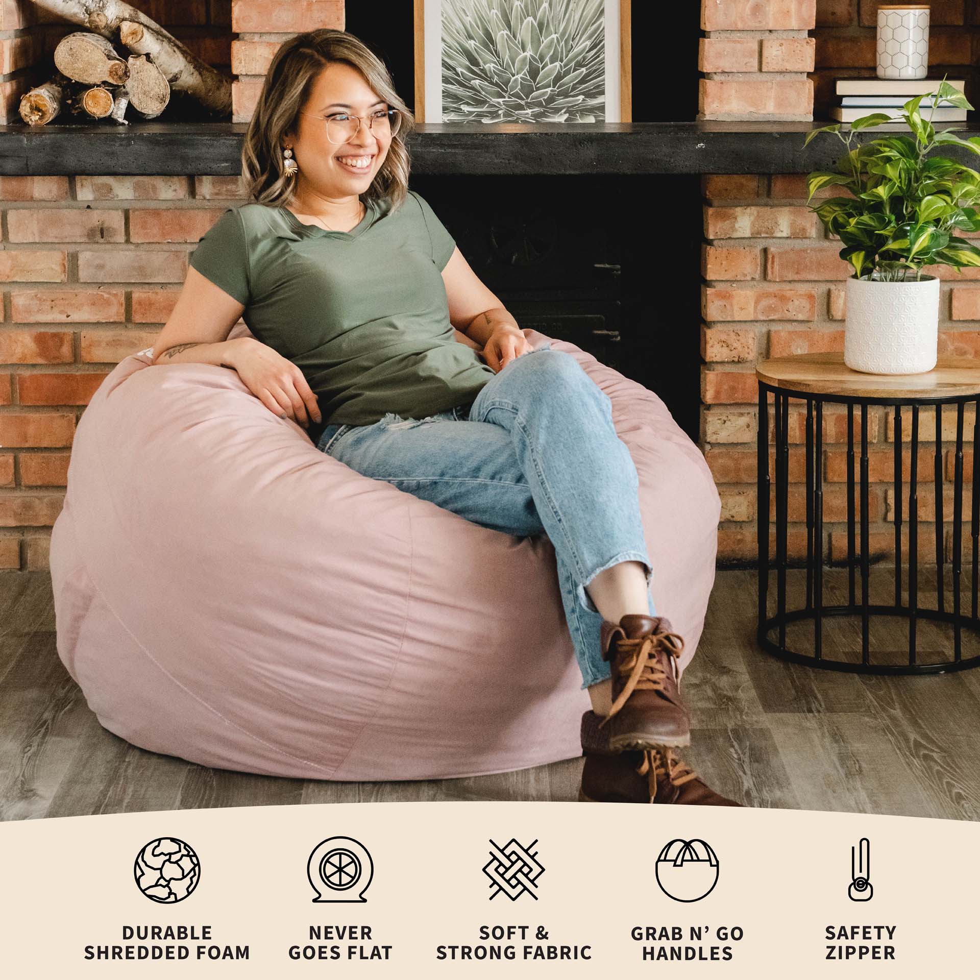 Fuf® 4Ft Foam Bean Bag - Image 70