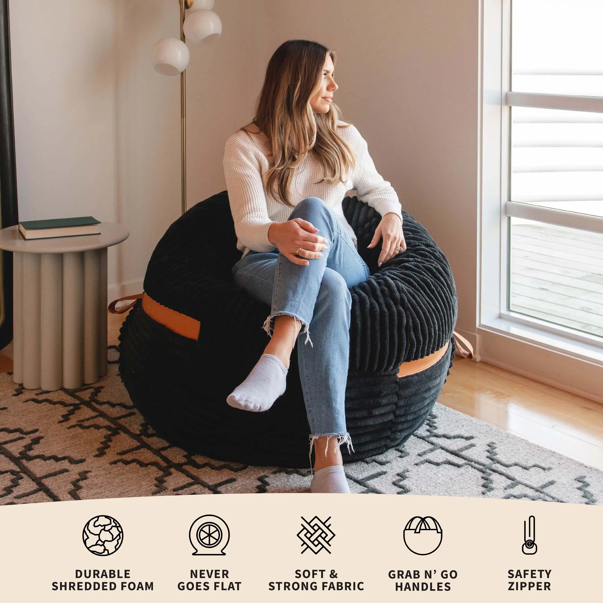 Fuf® 4Ft Foam Bean Bag - Image 88