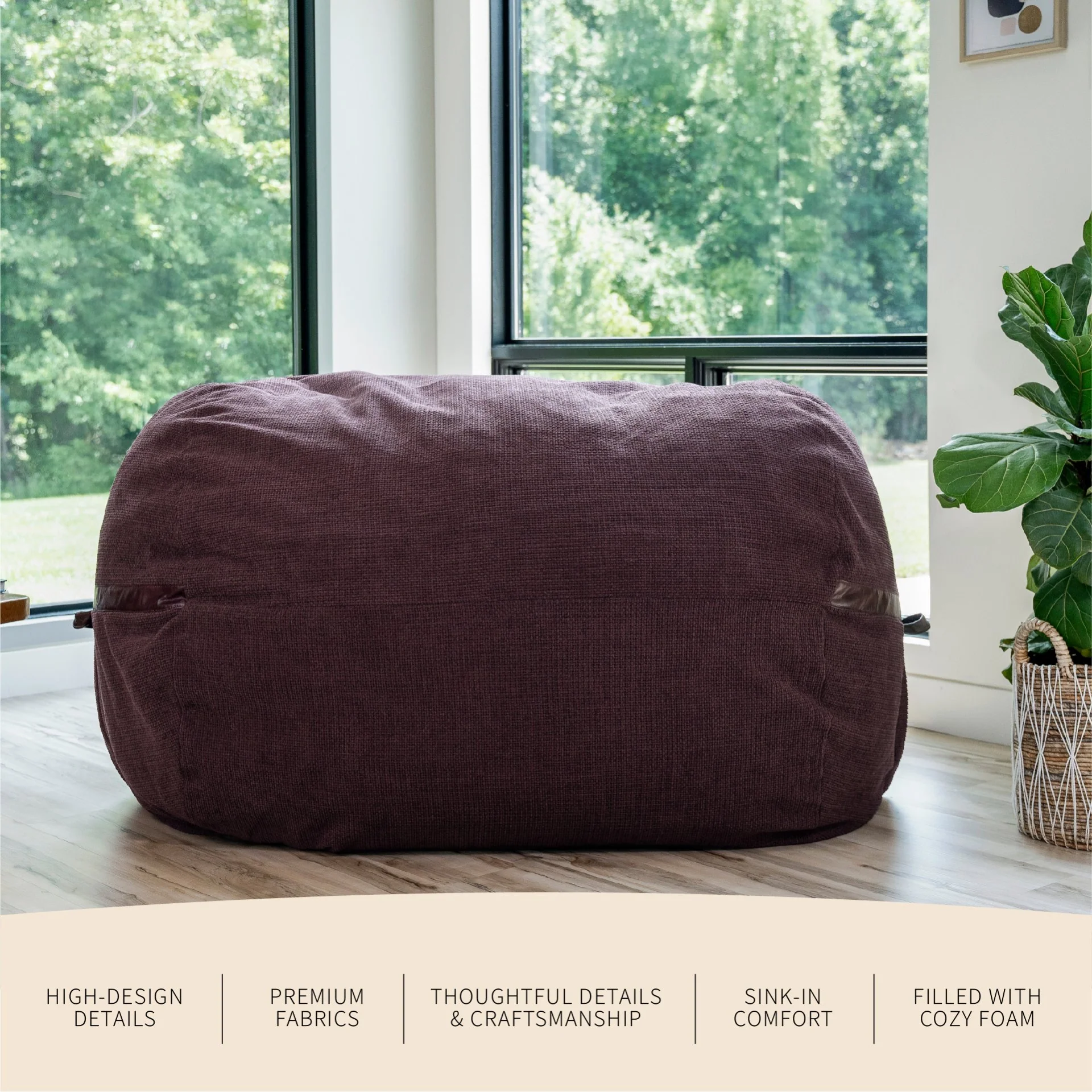 Fuf® 7Ft Foam Bean Bag - Image 109