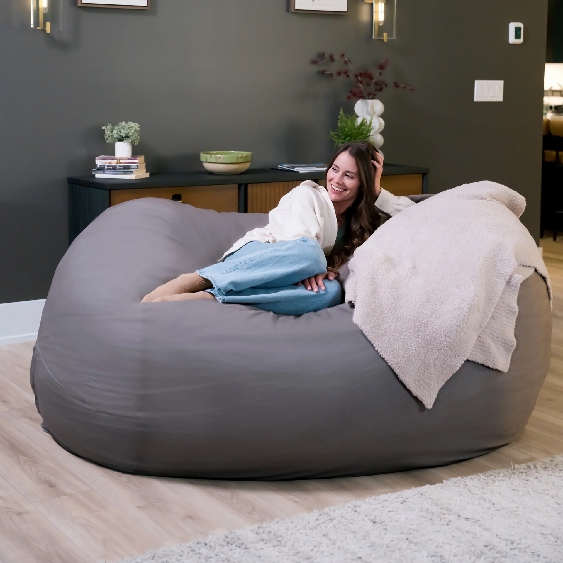 Fuf® 7Ft Foam Bean Bag - Image 119