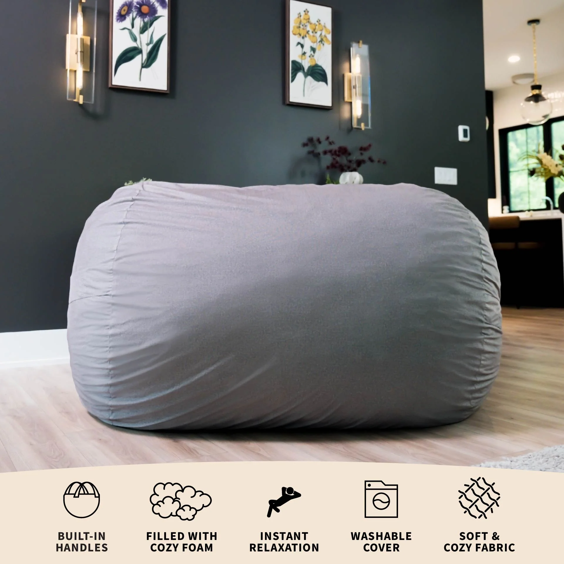 Fuf® 7Ft Foam Bean Bag - Image 121
