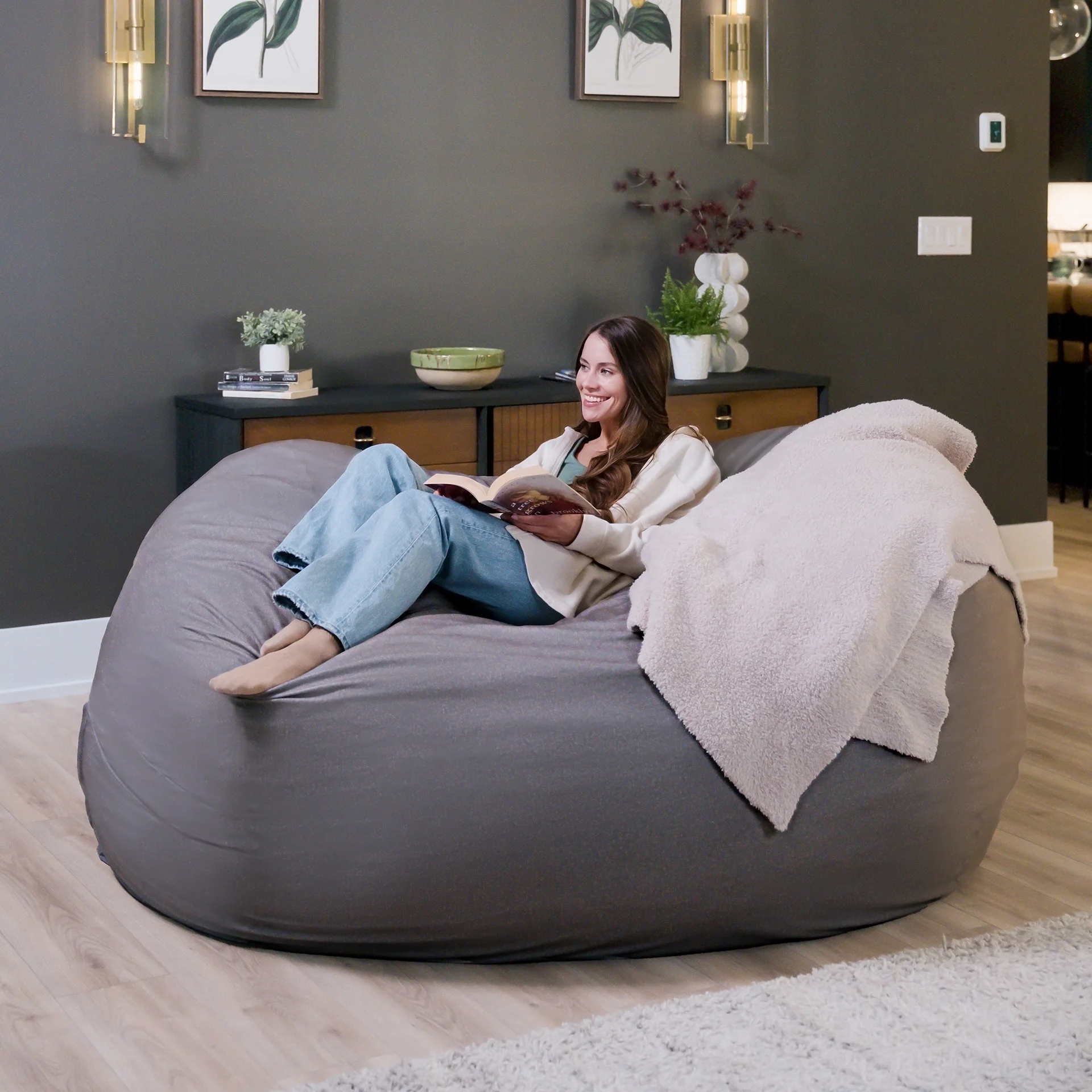 Fuf® 7Ft Foam Bean Bag - Image 122