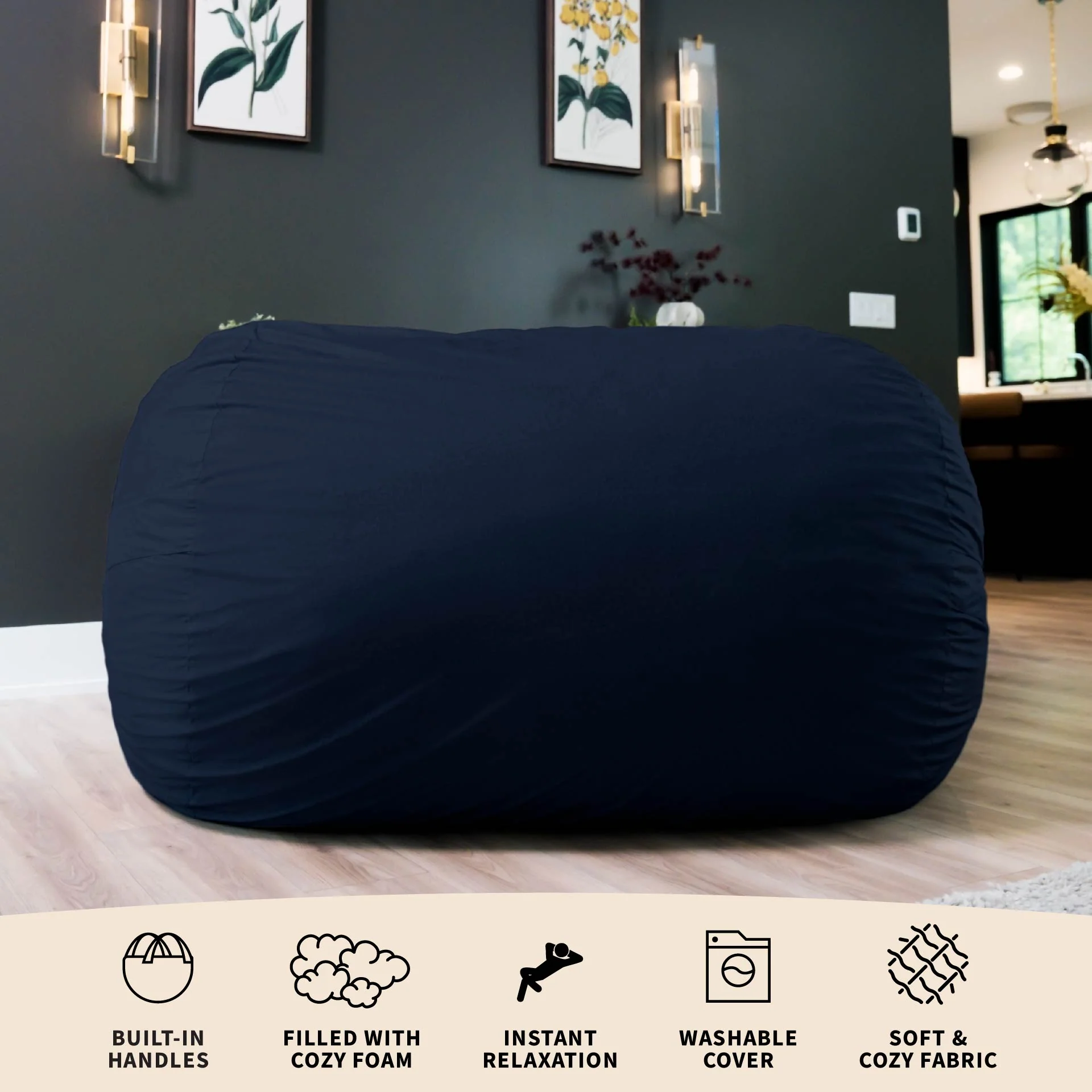 Fuf® 7Ft Foam Bean Bag - Image 136