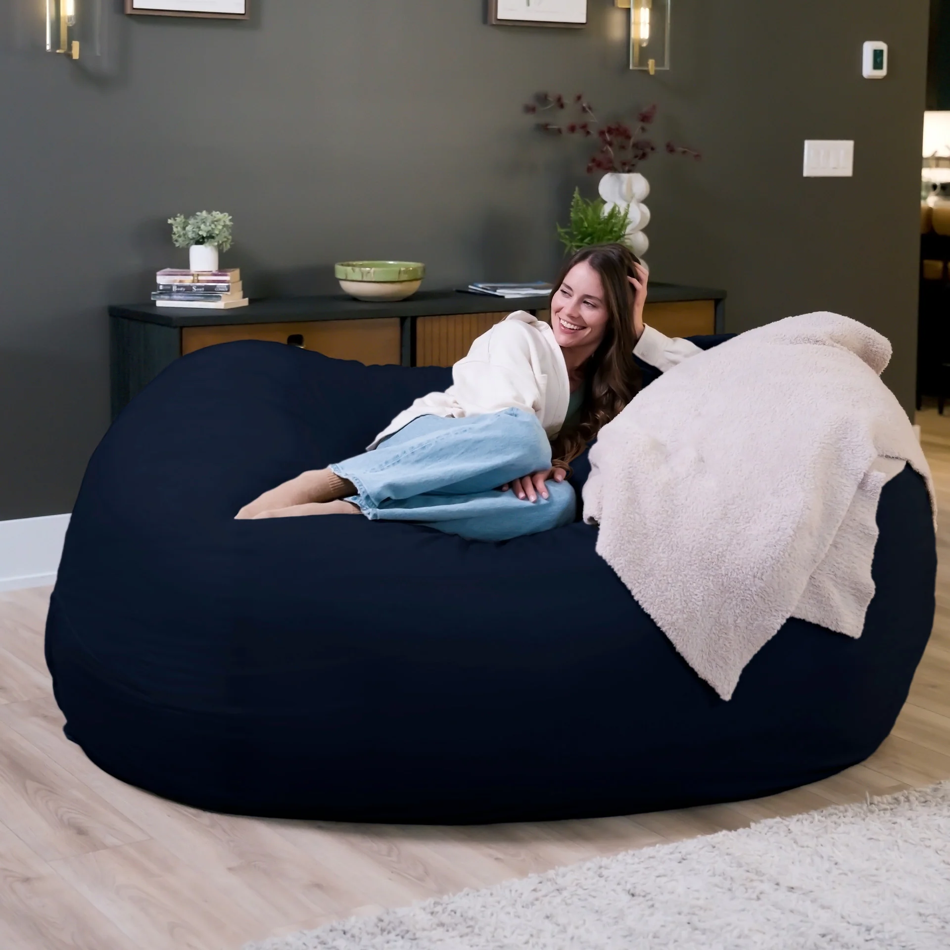 Fuf® 7Ft Foam Bean Bag - Image 137