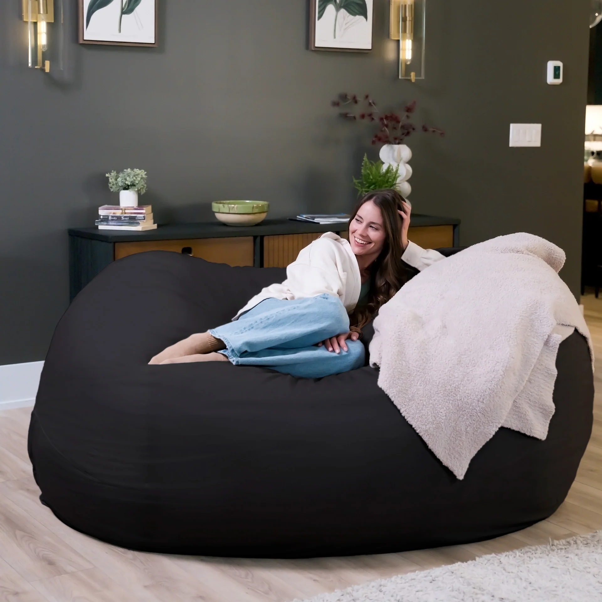 Fuf® 7Ft Foam Bean Bag - Image 156