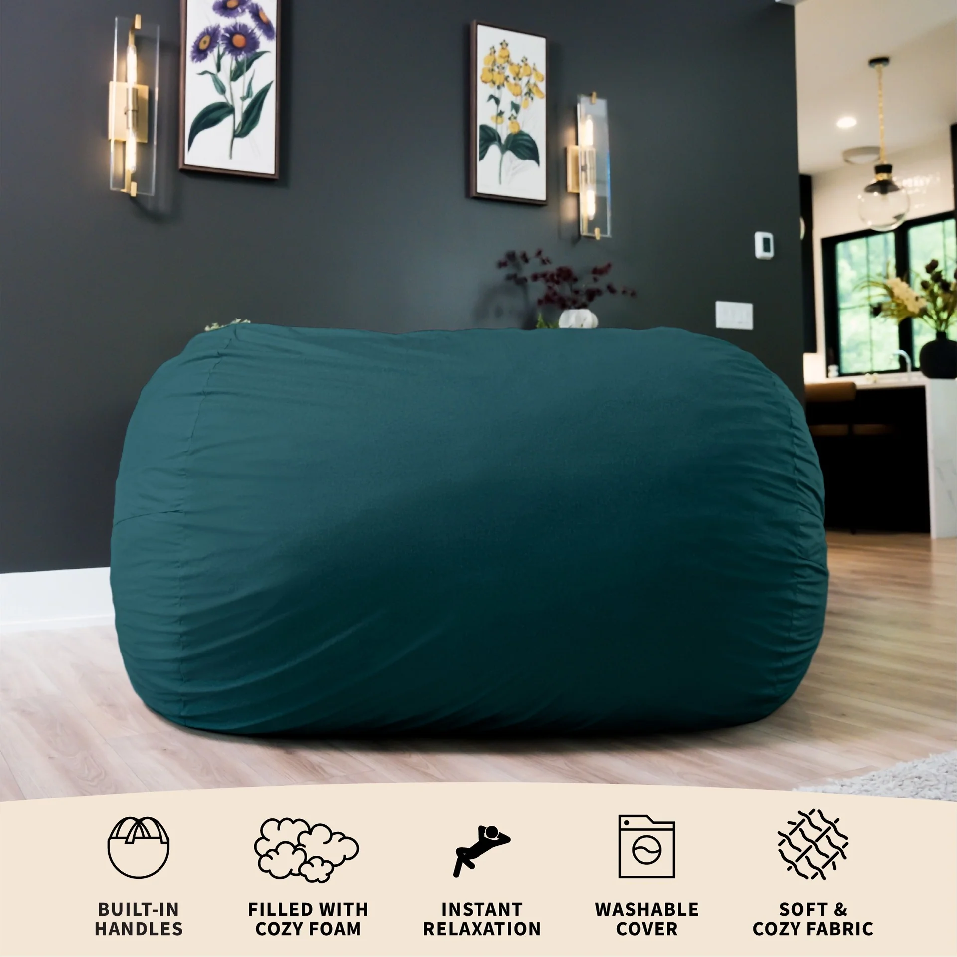 Fuf® 7Ft Foam Bean Bag - Image 166