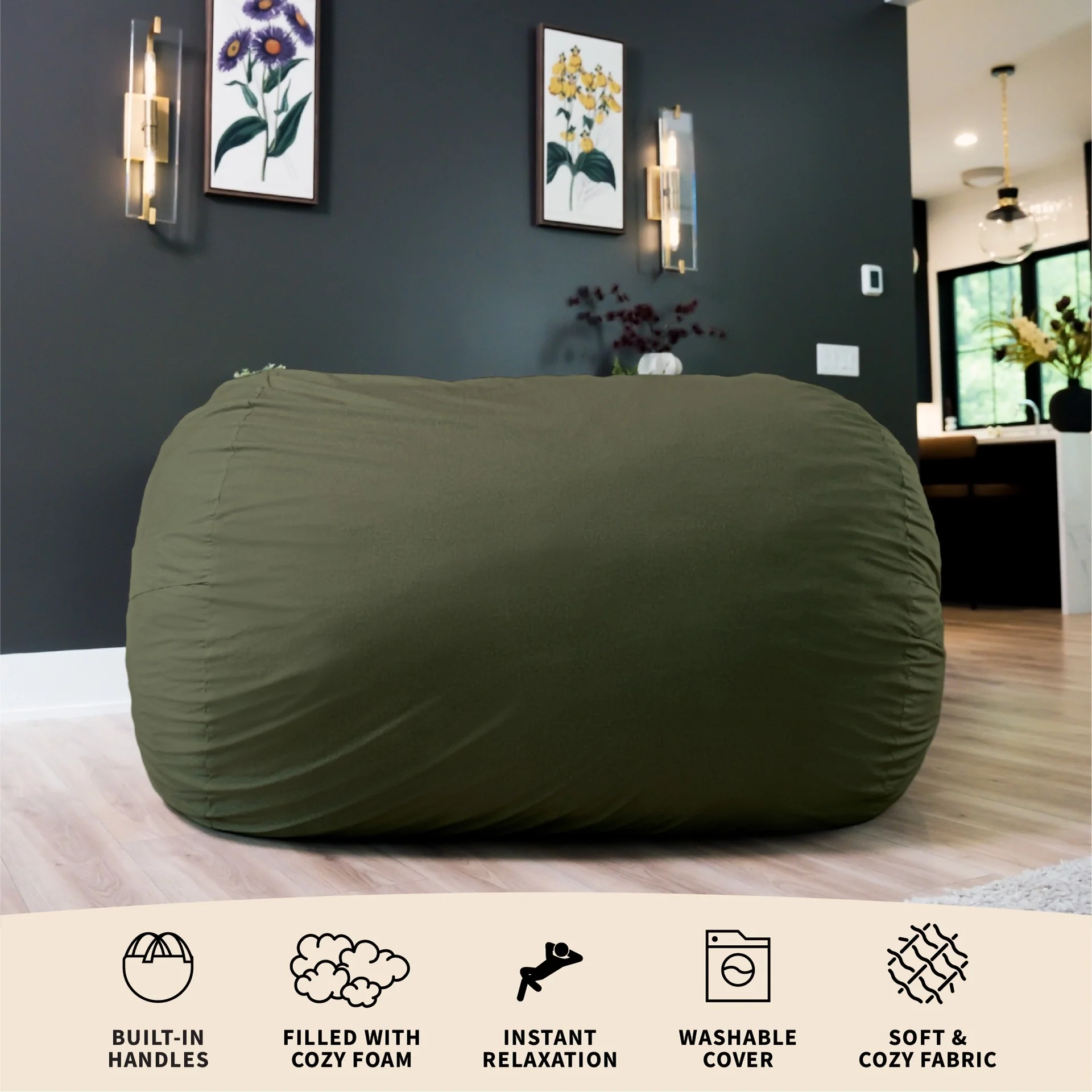 Fuf® 7Ft Foam Bean Bag - Image 177