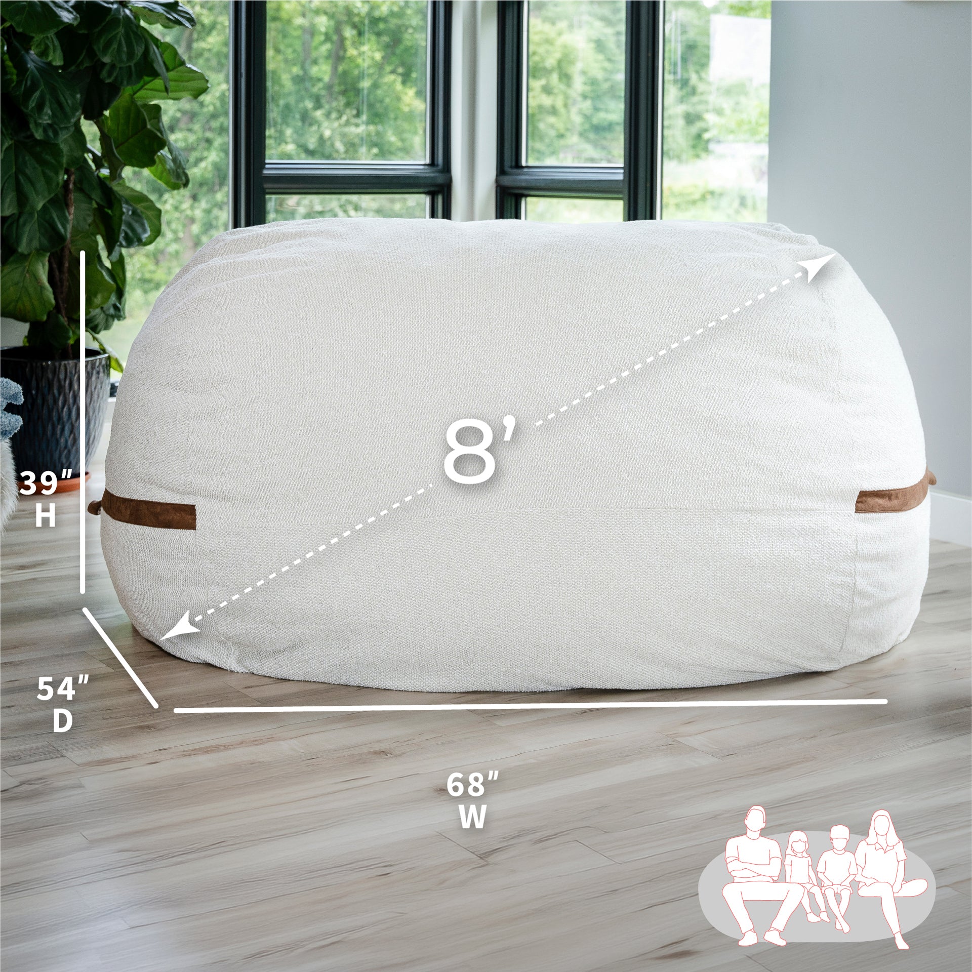 Fuf® 8Ft Giant Bean Bag - Image 111