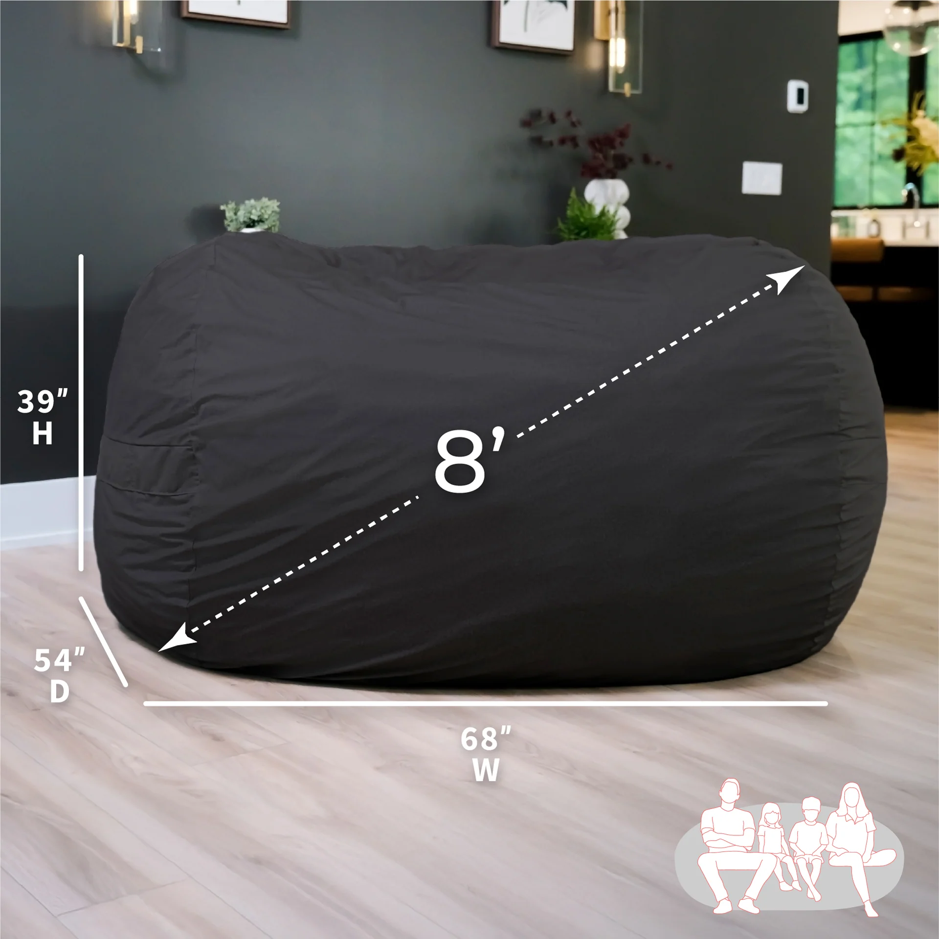 Fuf® 8Ft Giant Bean Bag - Image 151