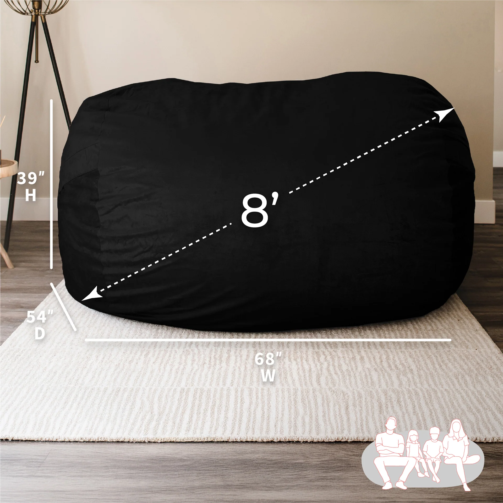 Fuf® 8Ft Giant Bean Bag - Image 25