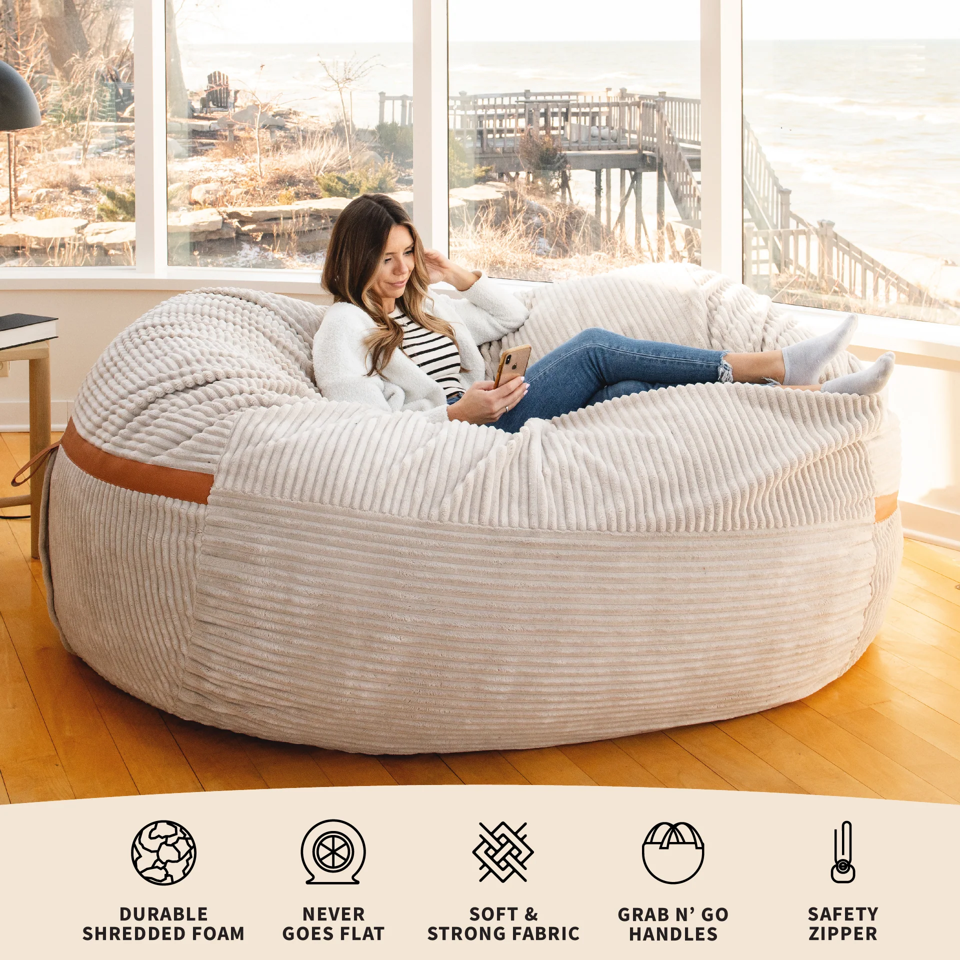 Fuf® 8Ft Giant Bean Bag - Image 3