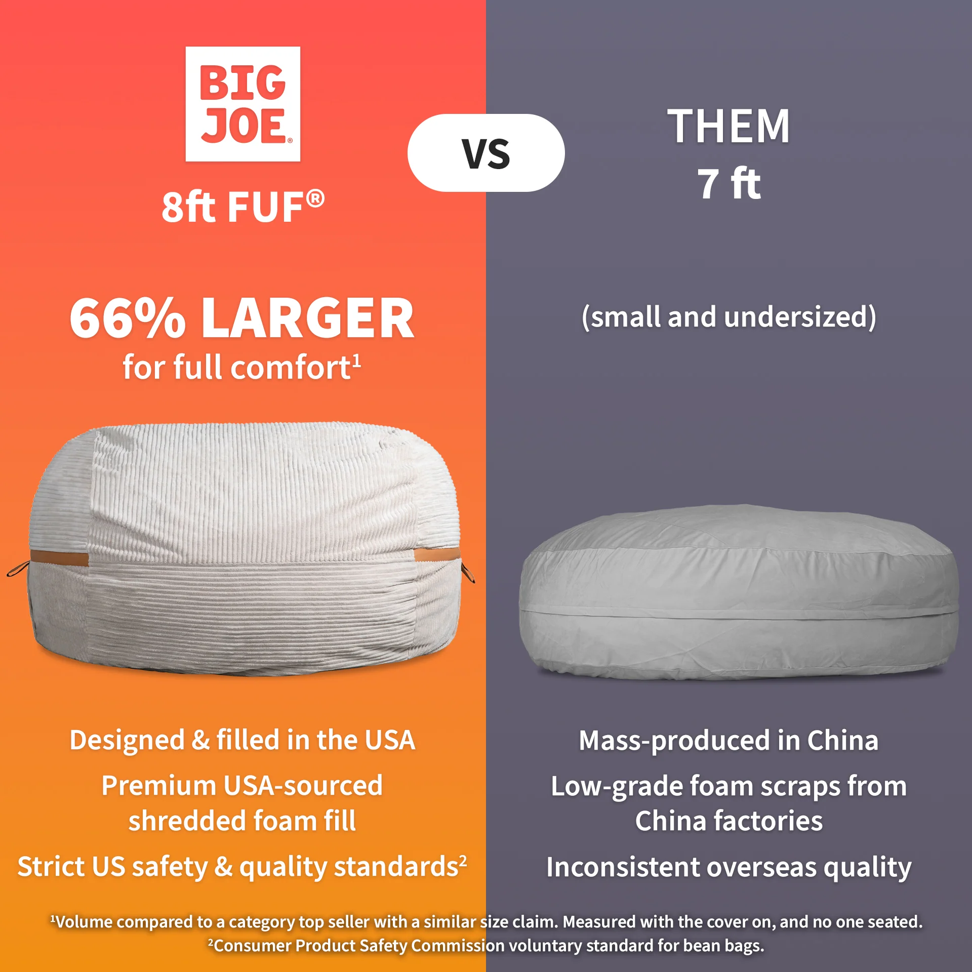 Fuf® 8Ft Giant Bean Bag - Image 46