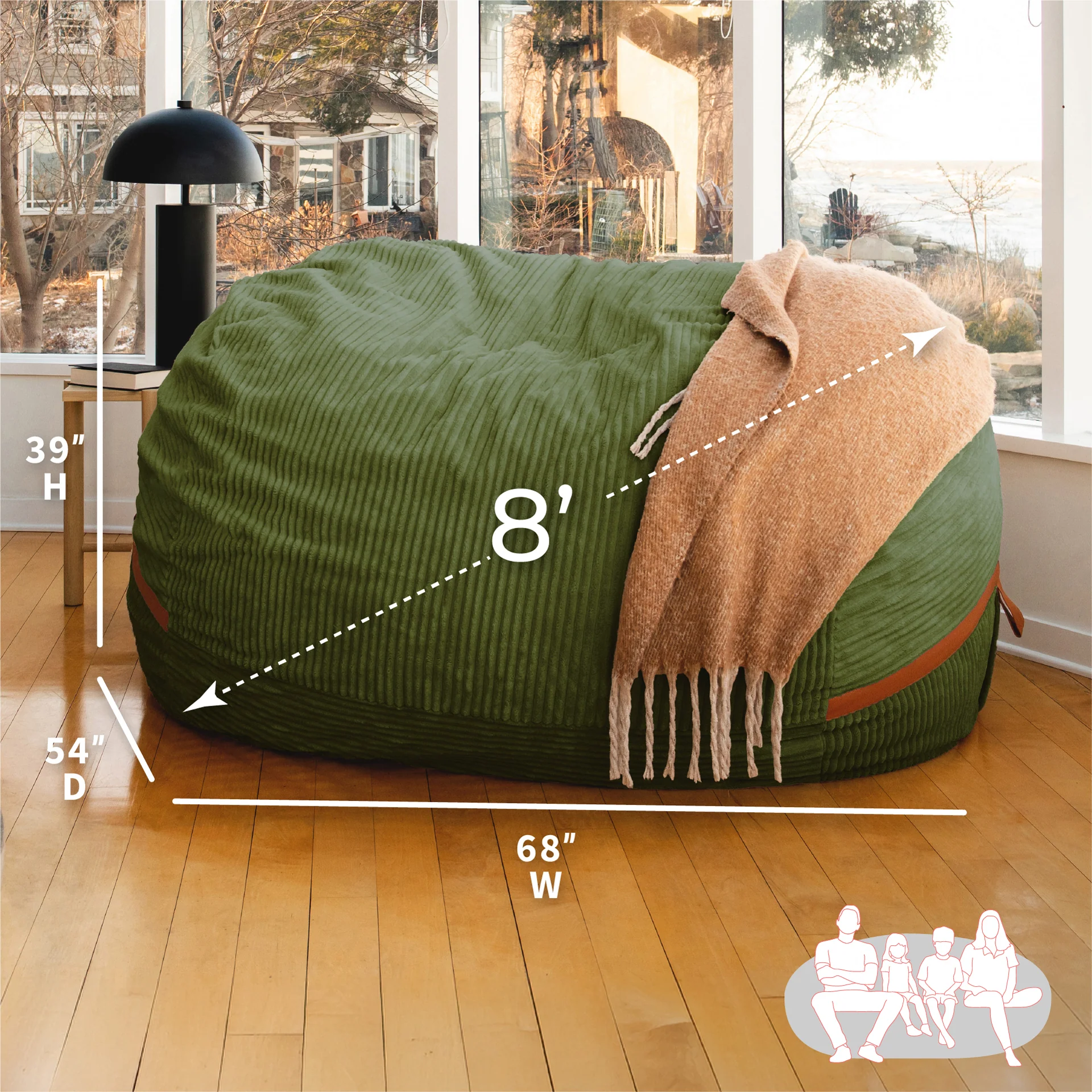 Fuf® 8Ft Giant Bean Bag - Image 52