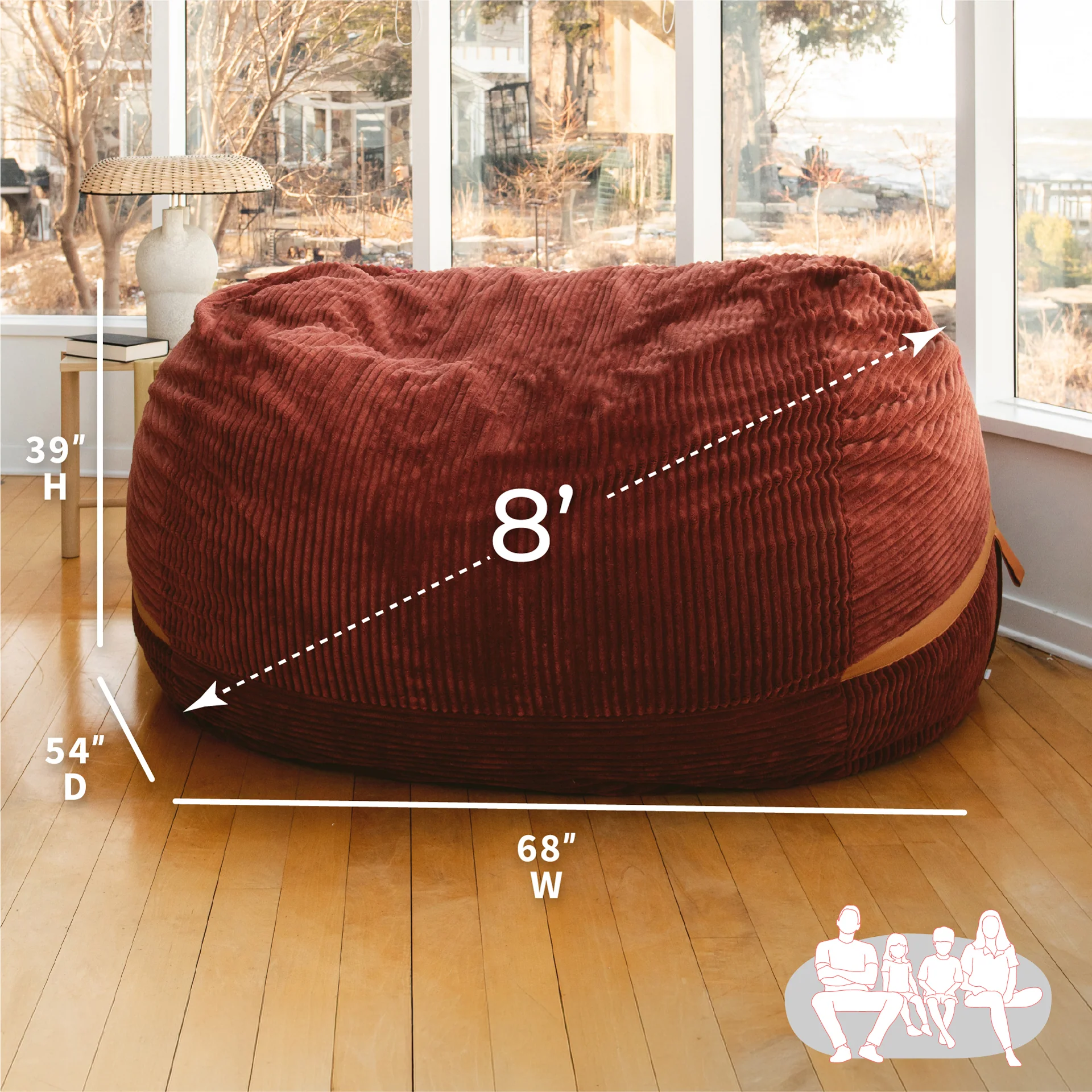 Fuf® 8Ft Giant Bean Bag - Image 70