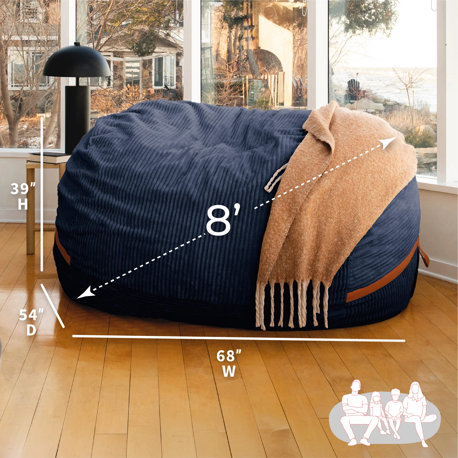 Fuf® 8Ft Giant Bean Bag - Image 89