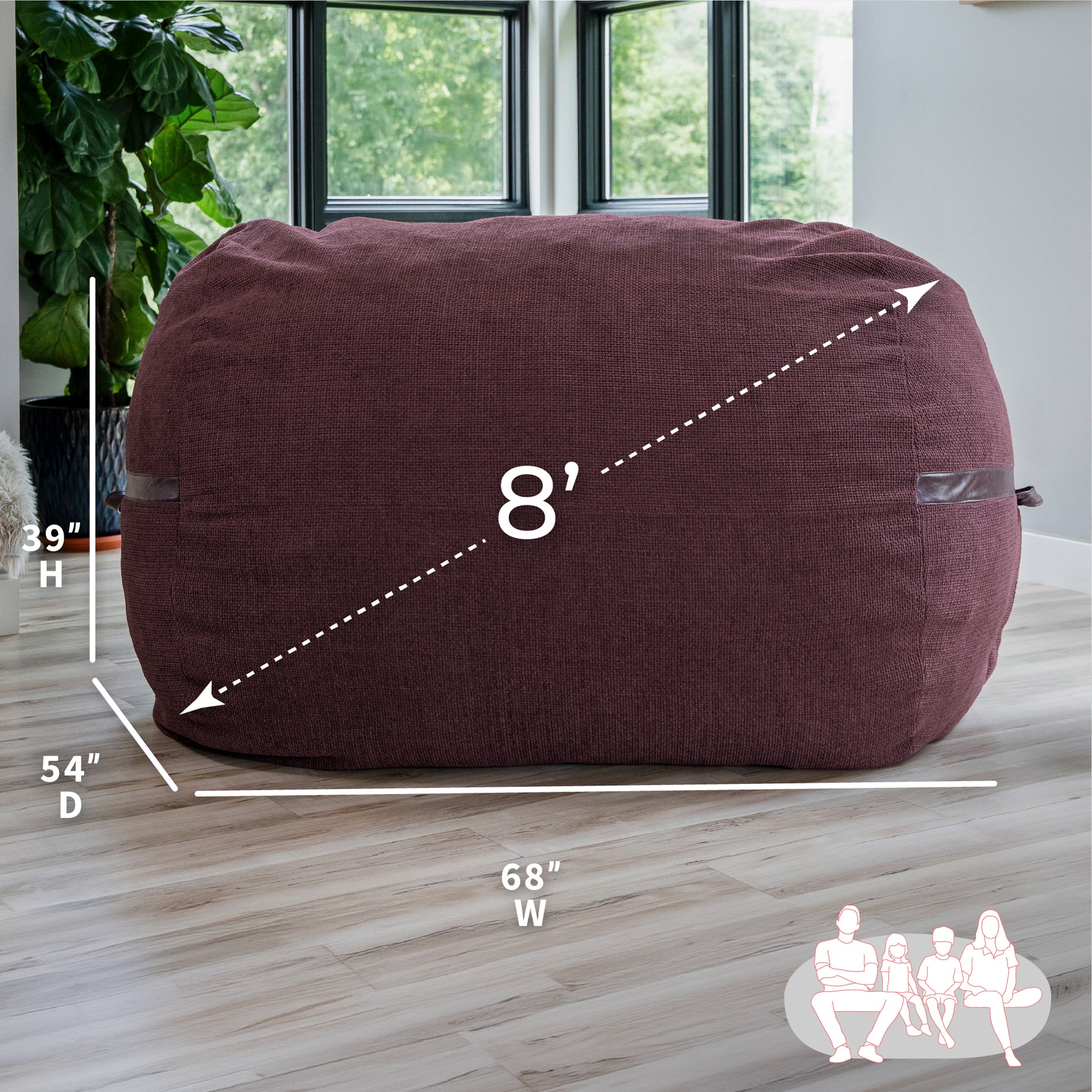 Fuf® 8Ft Giant Bean Bag - Image 9