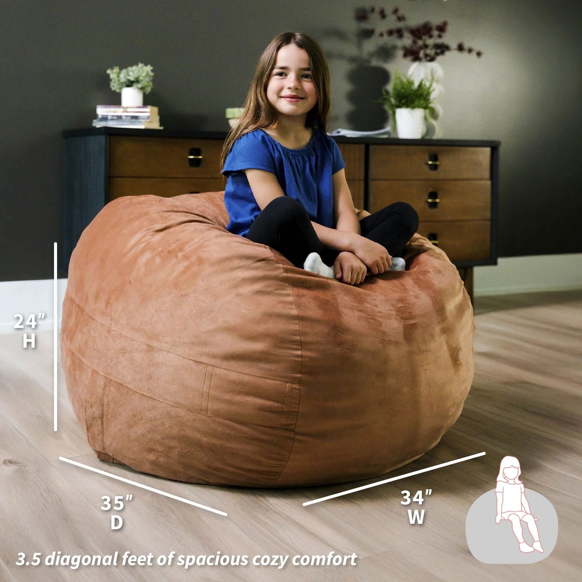 Fuf® 3.5Ft Foam Bean Bag - Image 34