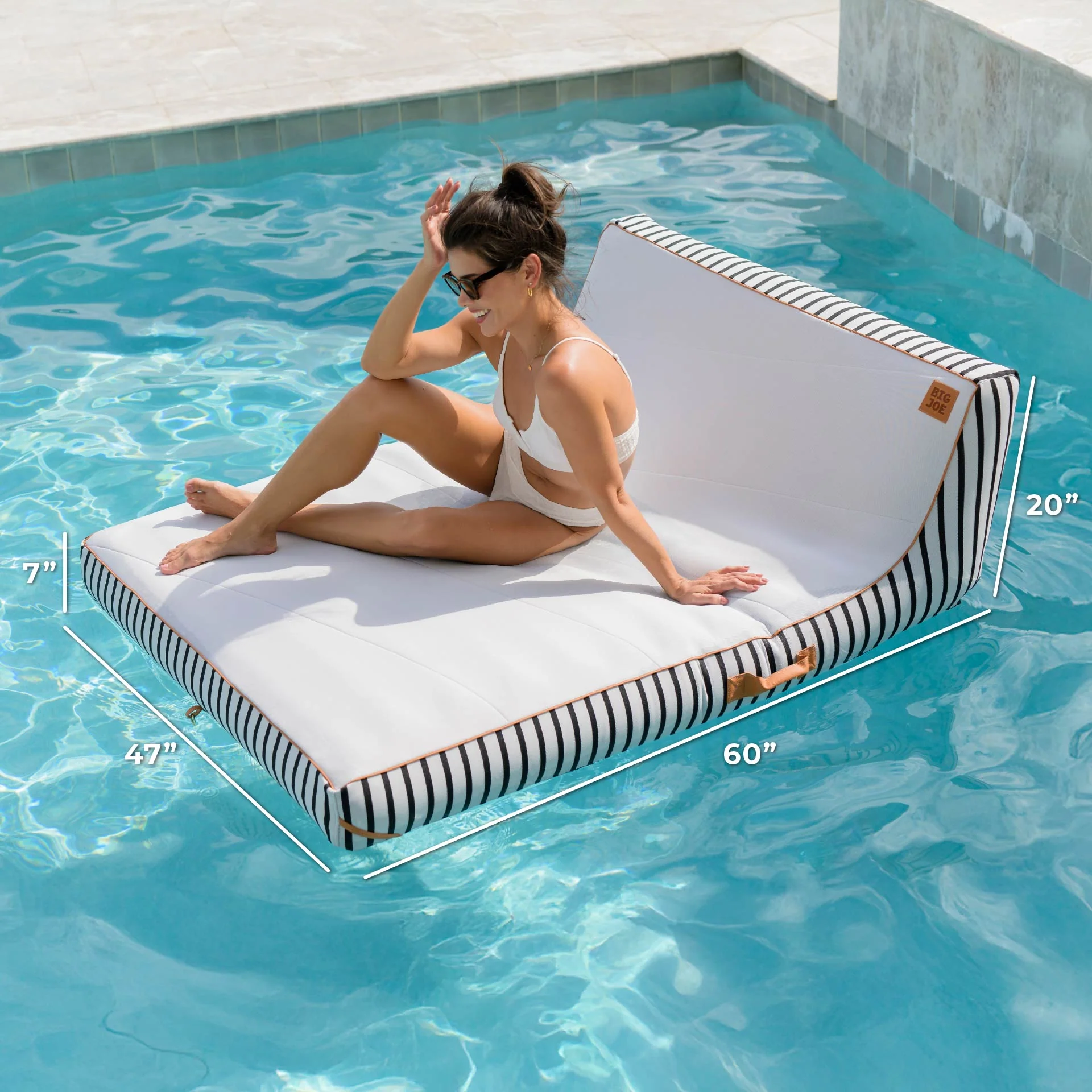 Lux Double Inflatable Chaise Pool Float - Image 12