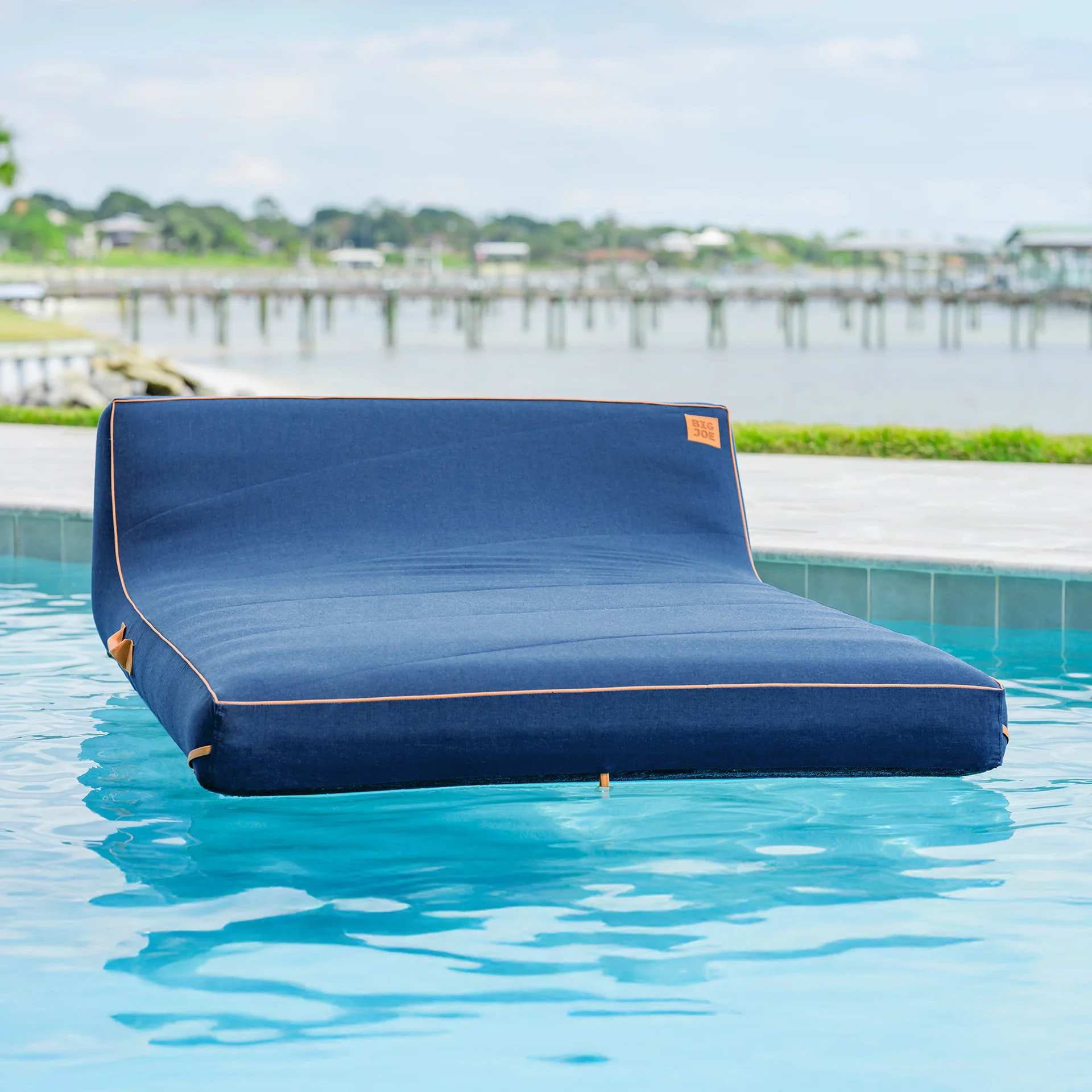 Lux Double Inflatable Chaise Pool Float with Sunbrella® Fabric - Image 25
