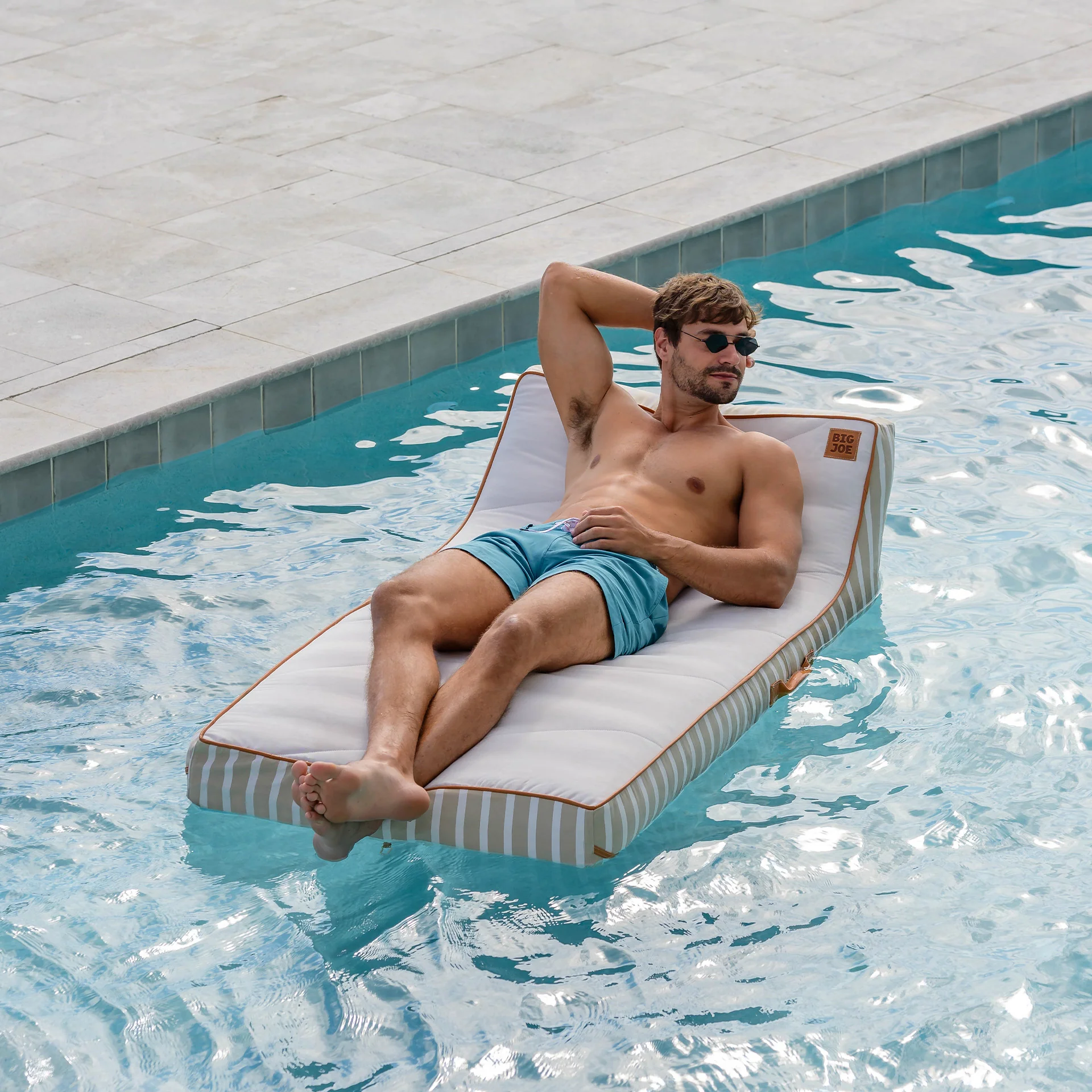 Lux Inflatable Chaise Pool Lounger with Sunbrella® Fabric - Image 18