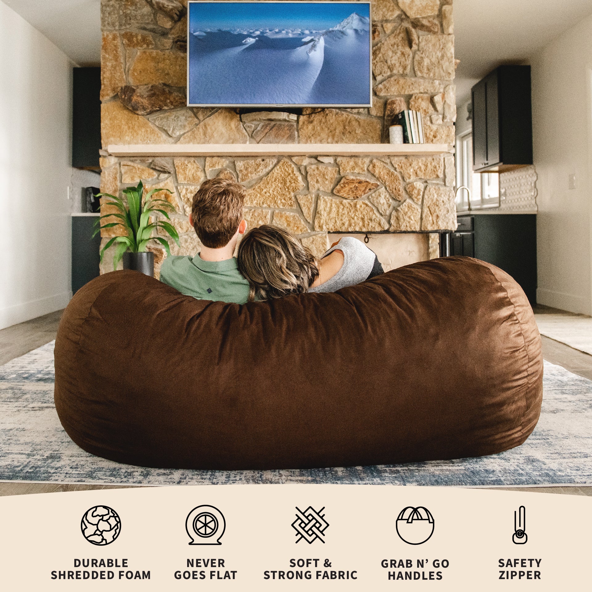 Fuf® 6Ft Foam Bean Bag Lounger - Image 22